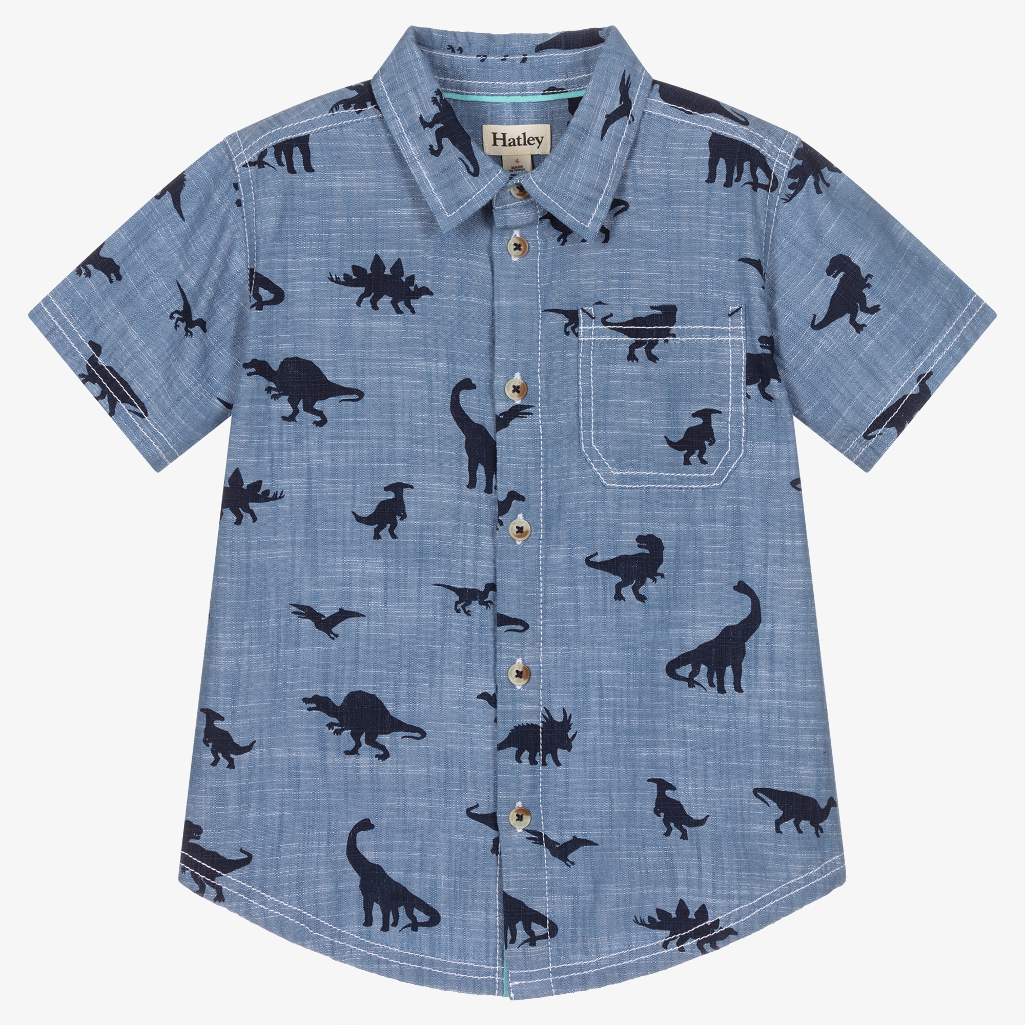 Hatley - Boys Ivory Cotton Dinosaur T-Shirt