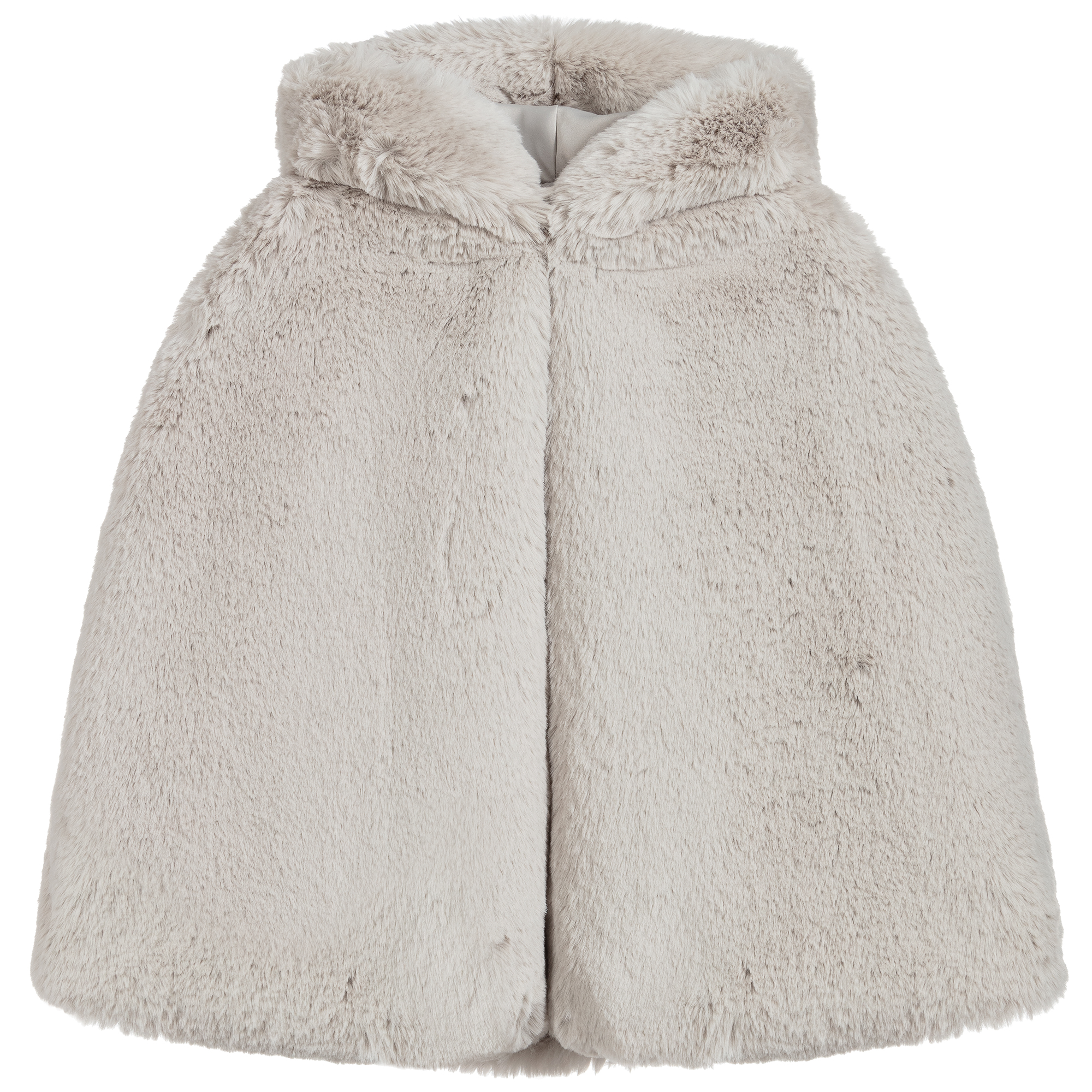 Helen Moore - Grey Faux Fur Hooded Cape | Childrensalon Outlet