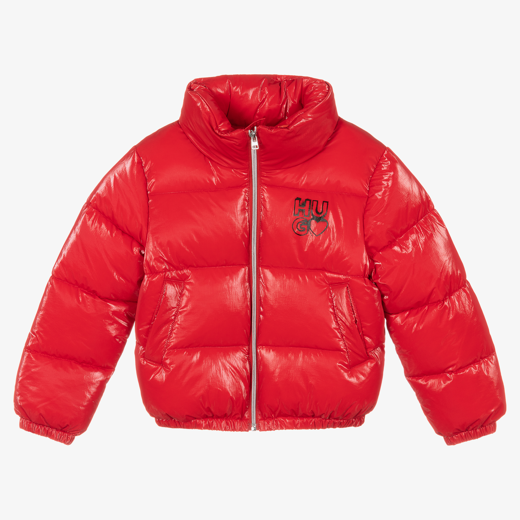 HUGO Girls Red Puffer Jacket