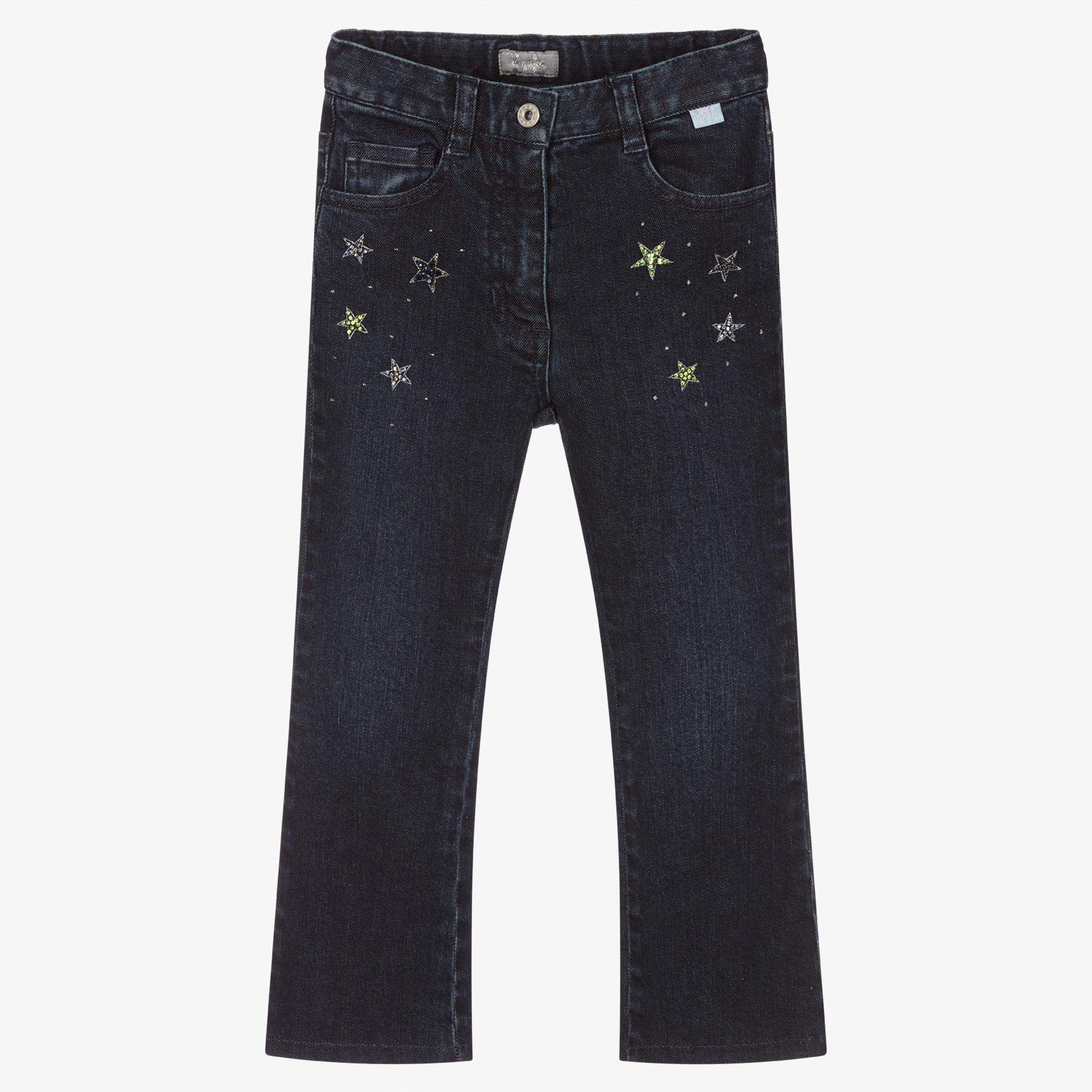 Black jeans with clearance stars on them