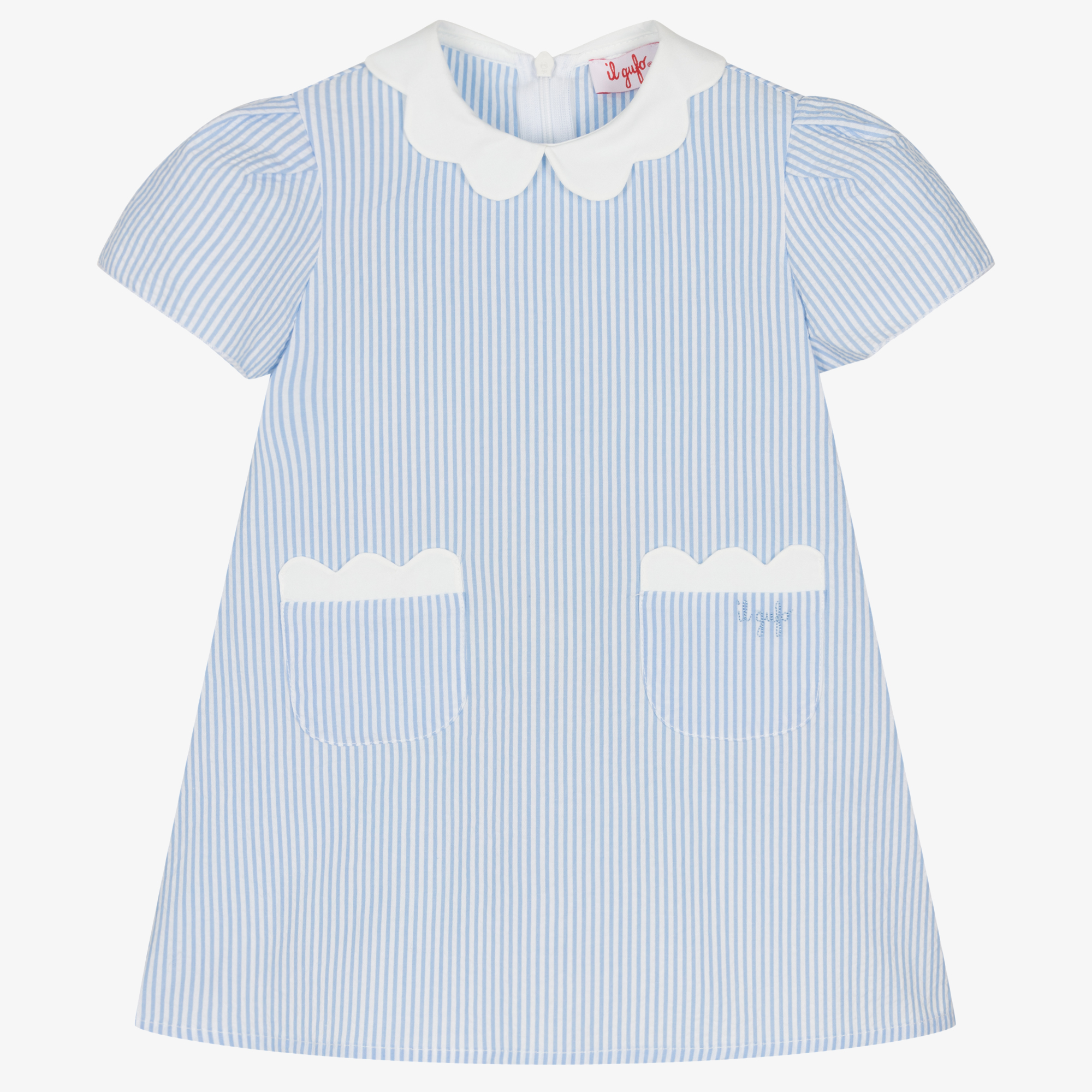 Girls blue seersucker clearance dress