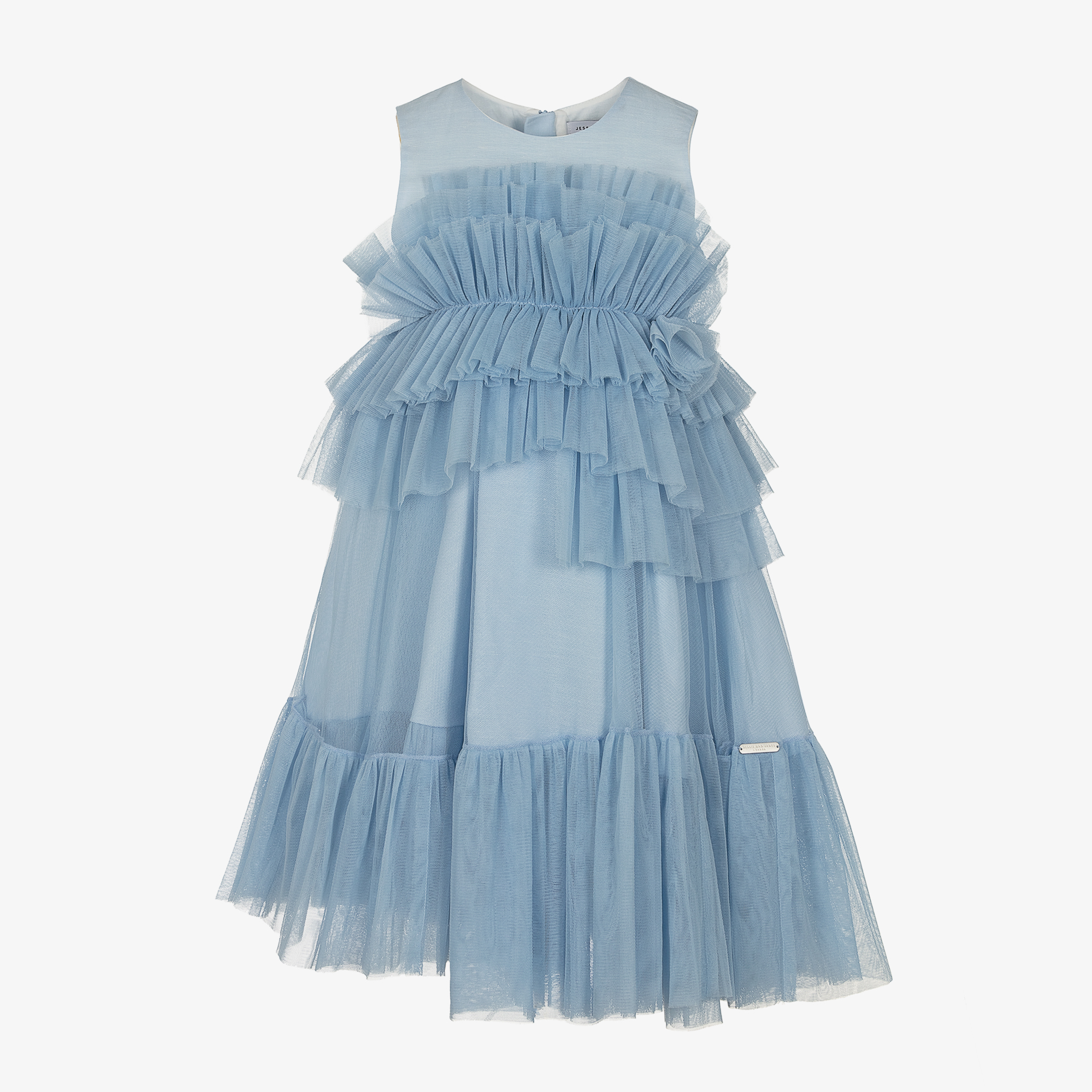 Jesse And James London Girls popular Designer Dress Size 4-5 Spring Colors With Tulle.