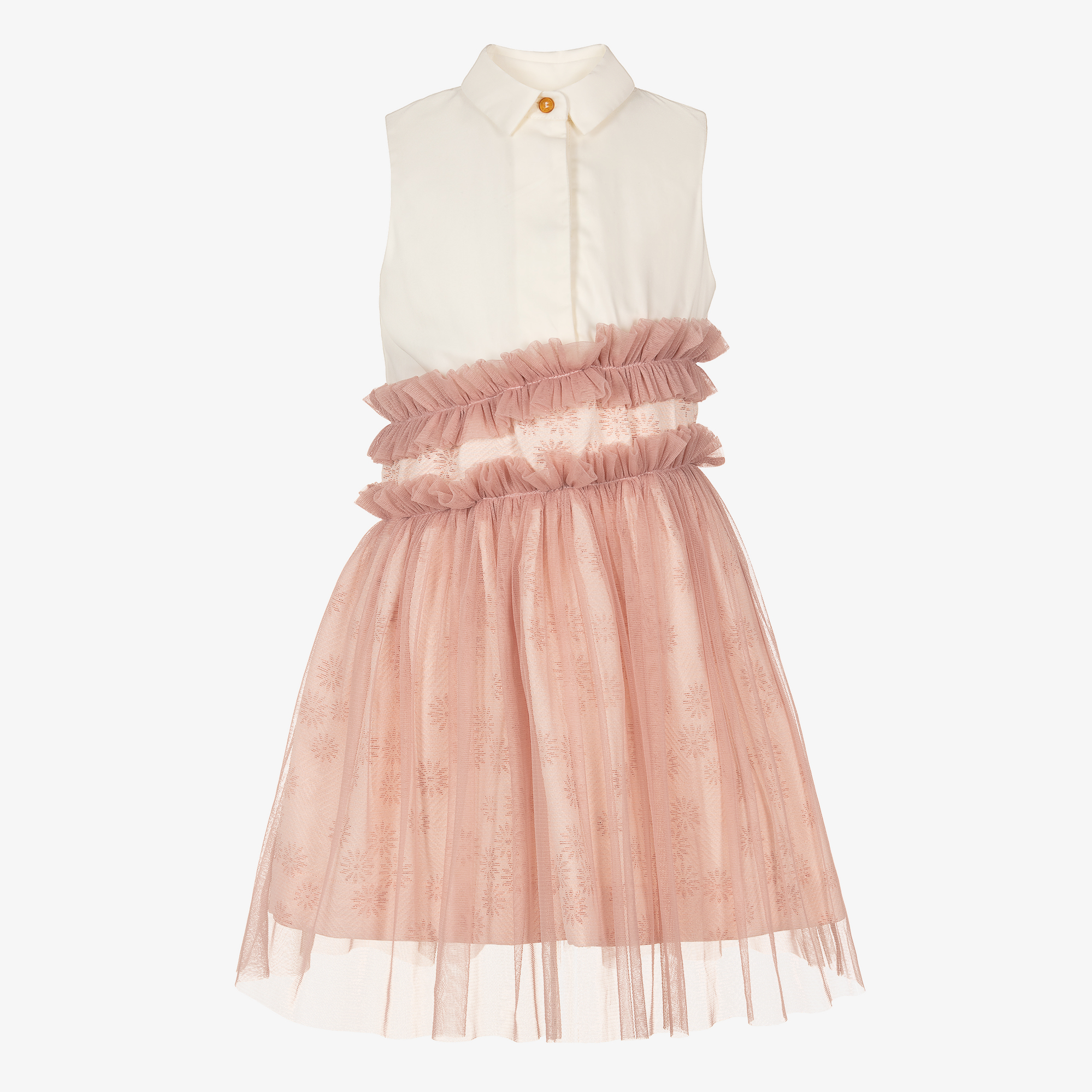 Deals Jesse And James London Girls Designer Dress Size 4-5 Spring Colors With Tulle.