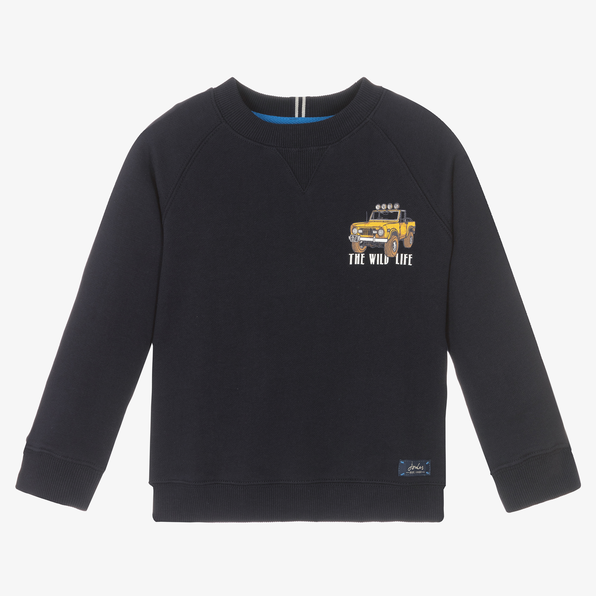 Joules Boys Blue Car Sweatshirt