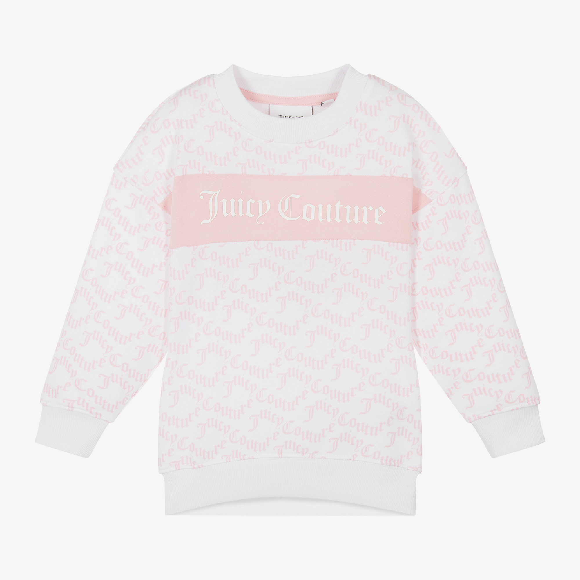 Juicy Couture Girls White Cotton Sweatshirt