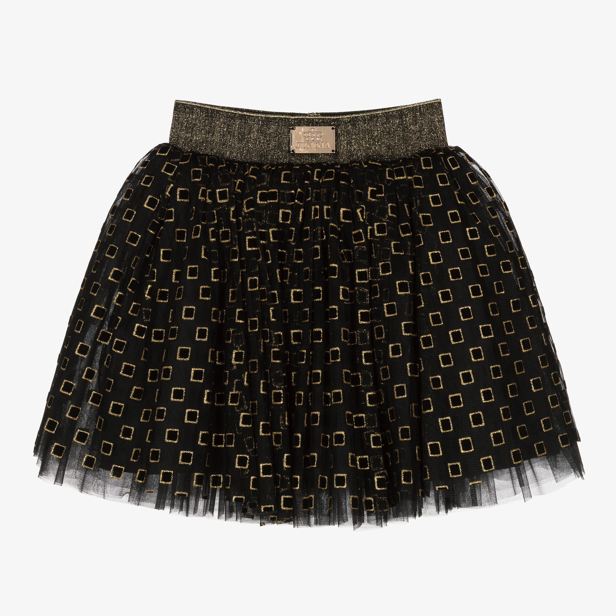 Junona Girls Black Gold Tulle Skirt