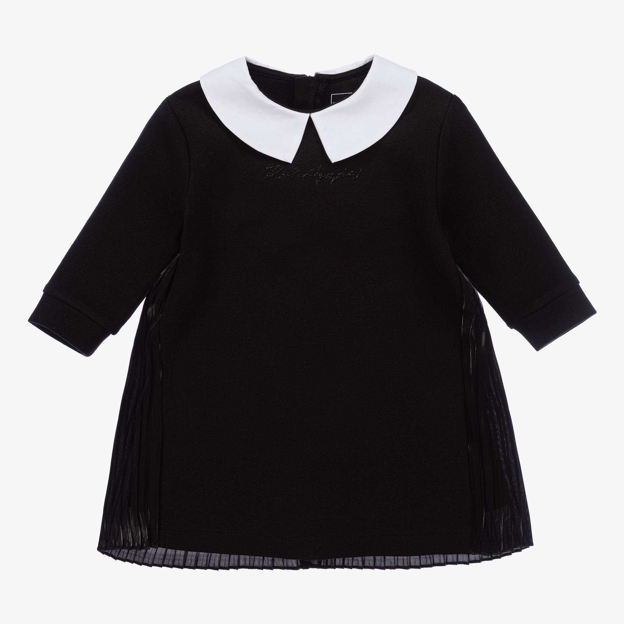 Kids black best sale dress white collar