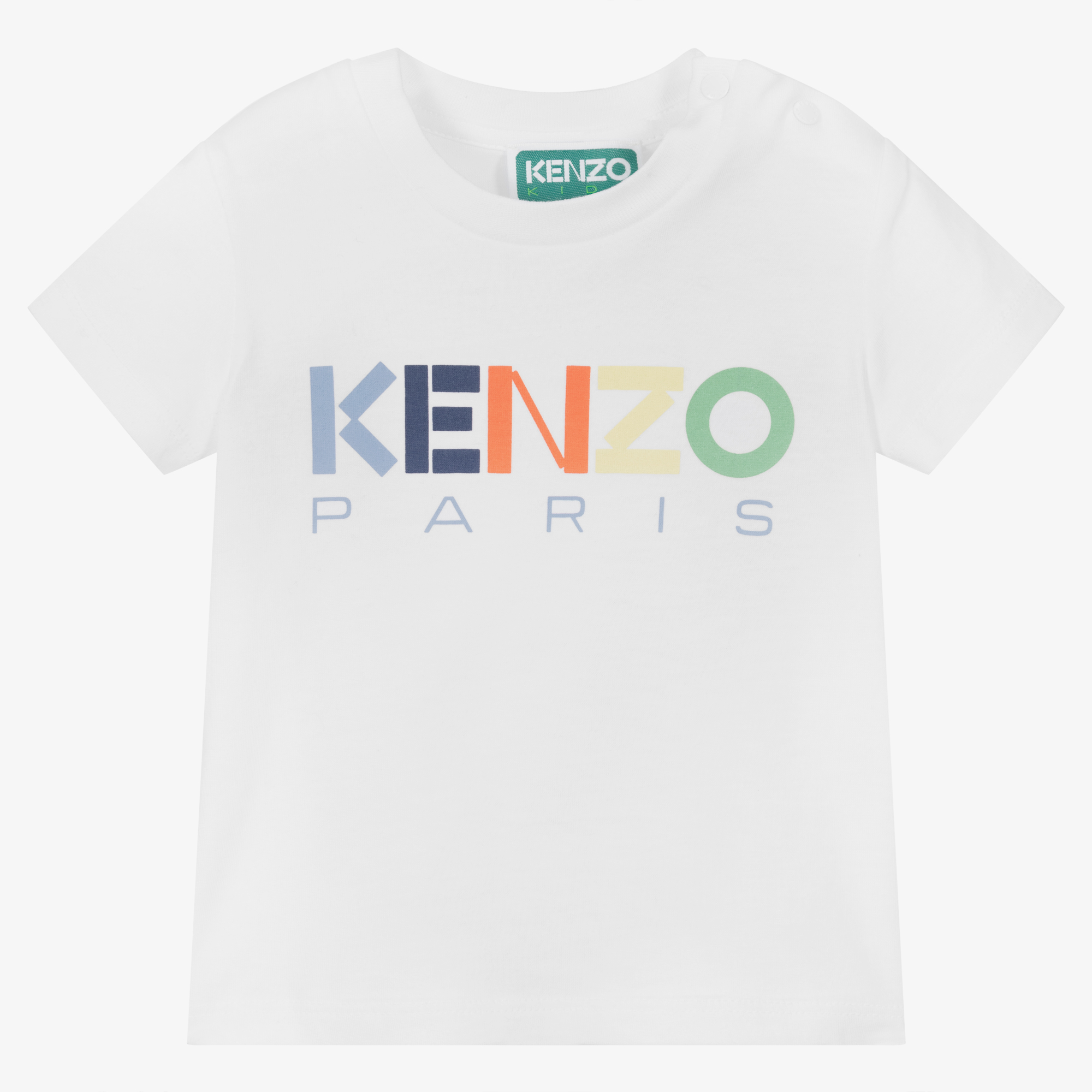 KENZO KIDS - Boys White Cotton Logo T-Shirt | Childrensalon Outlet