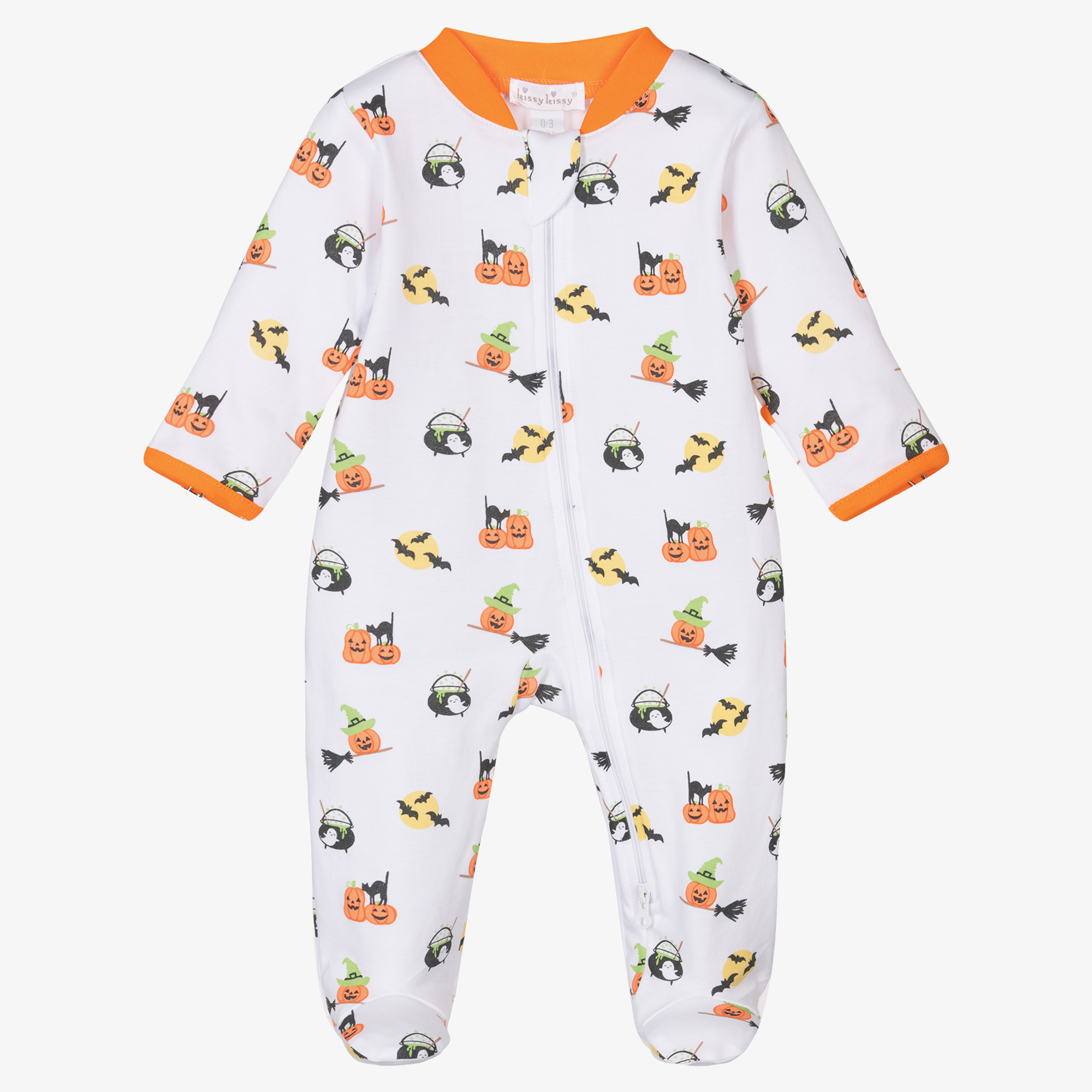 Kissy Kissy Hello Halloween Pima Cotton Babygrow Childrensalon Outlet