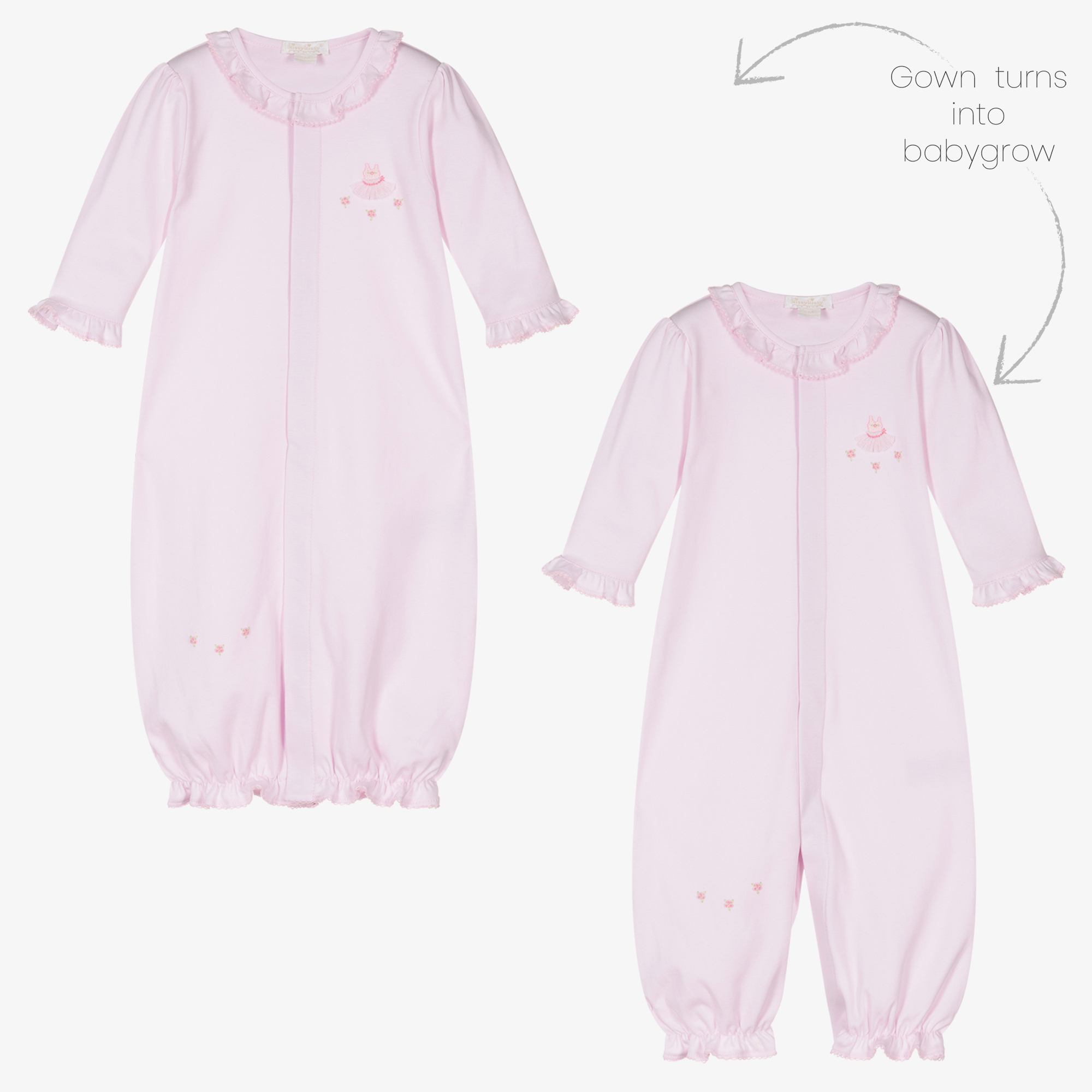 Kissy Kissy Pink Buds Convertor Gown Childrensalon Outlet