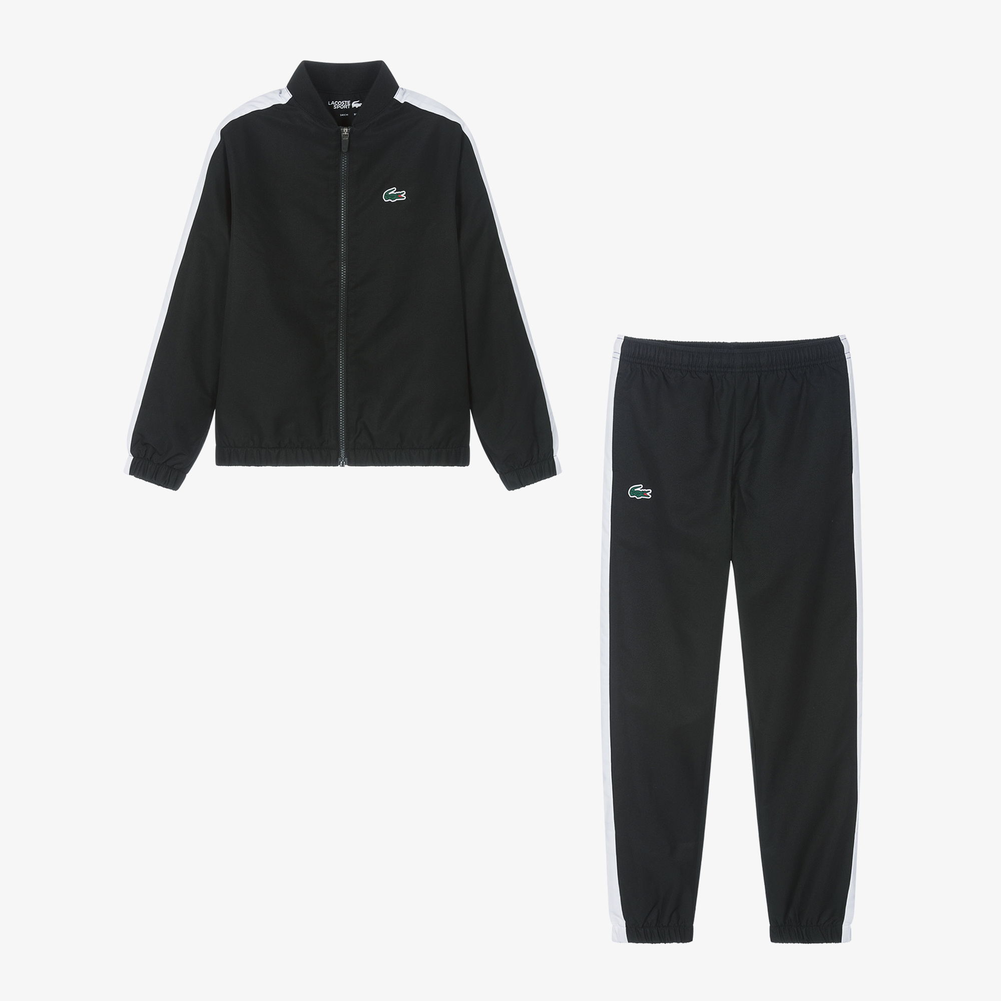 Lacoste tracksuit black best sale