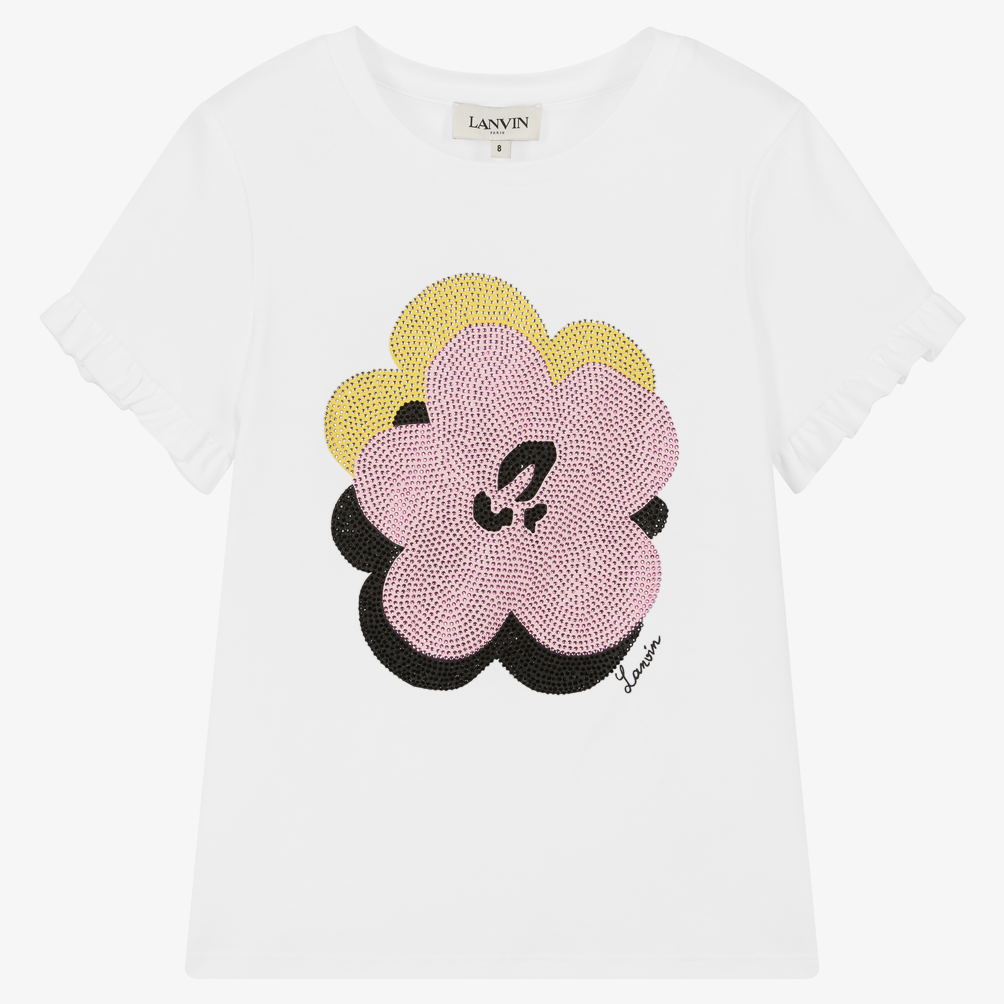 Lanvin - Teen Girls White Daisy T-Shirt | Childrensalon Outlet