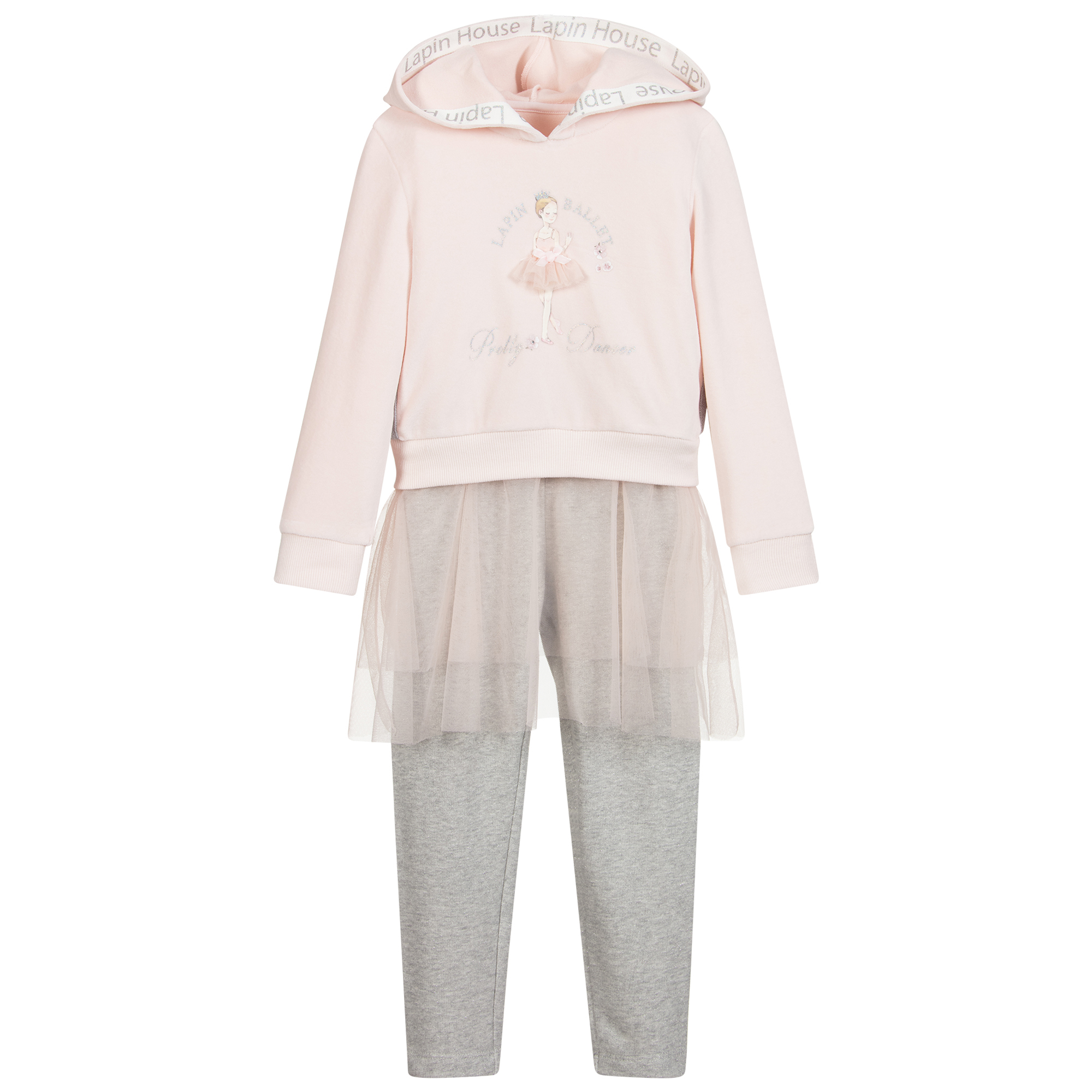 Lapin House - Pink & Grey Leggings Set