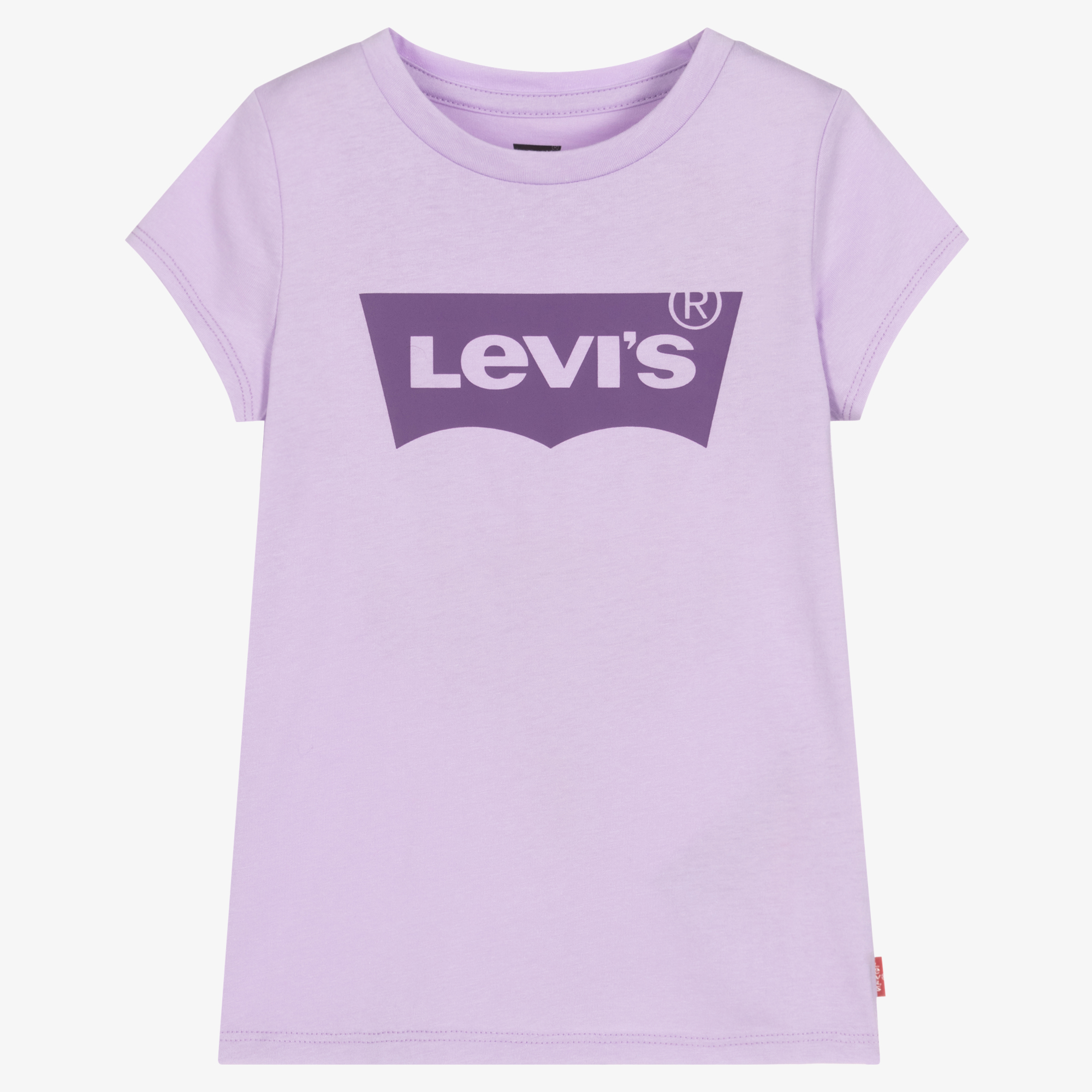 Levi s Girls Purple Cotton Logo T Shirt Childrensalon Outlet