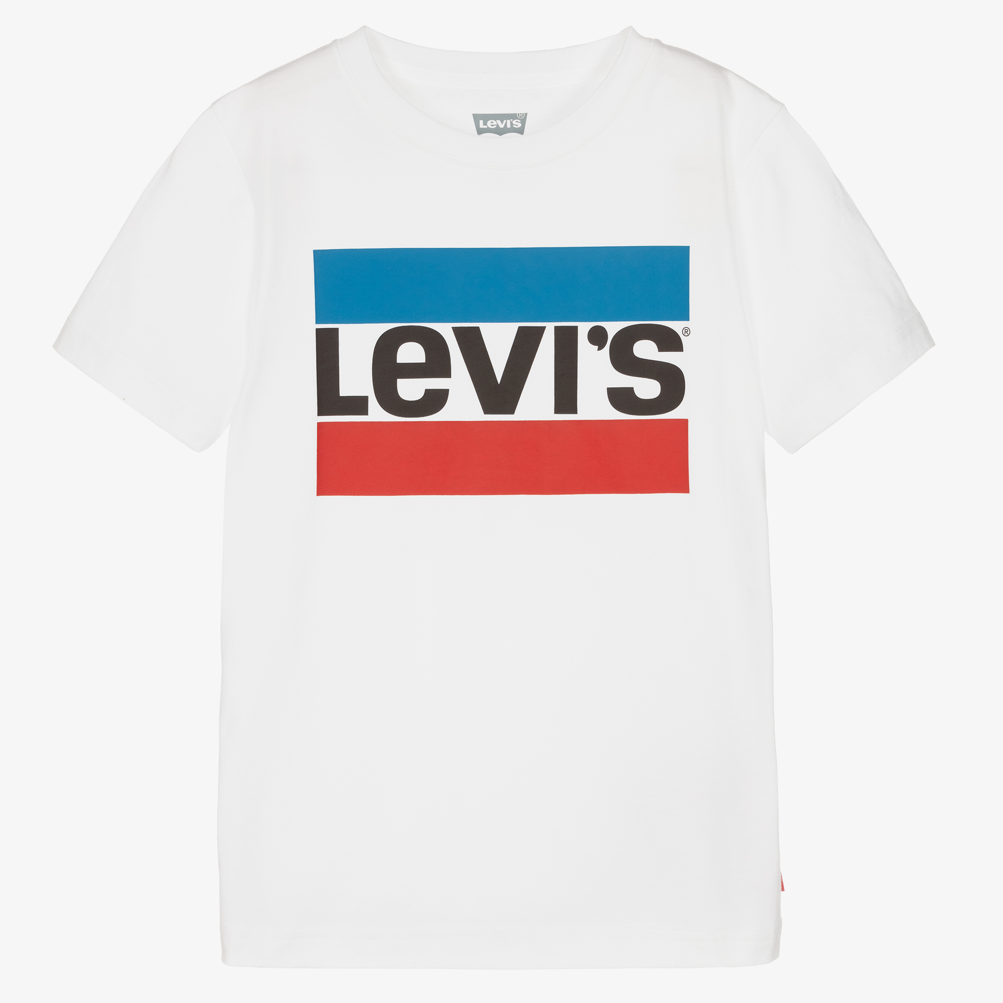 Levi s Teen Boys White Sportswear Logo T Shirt Childrensalon Outlet