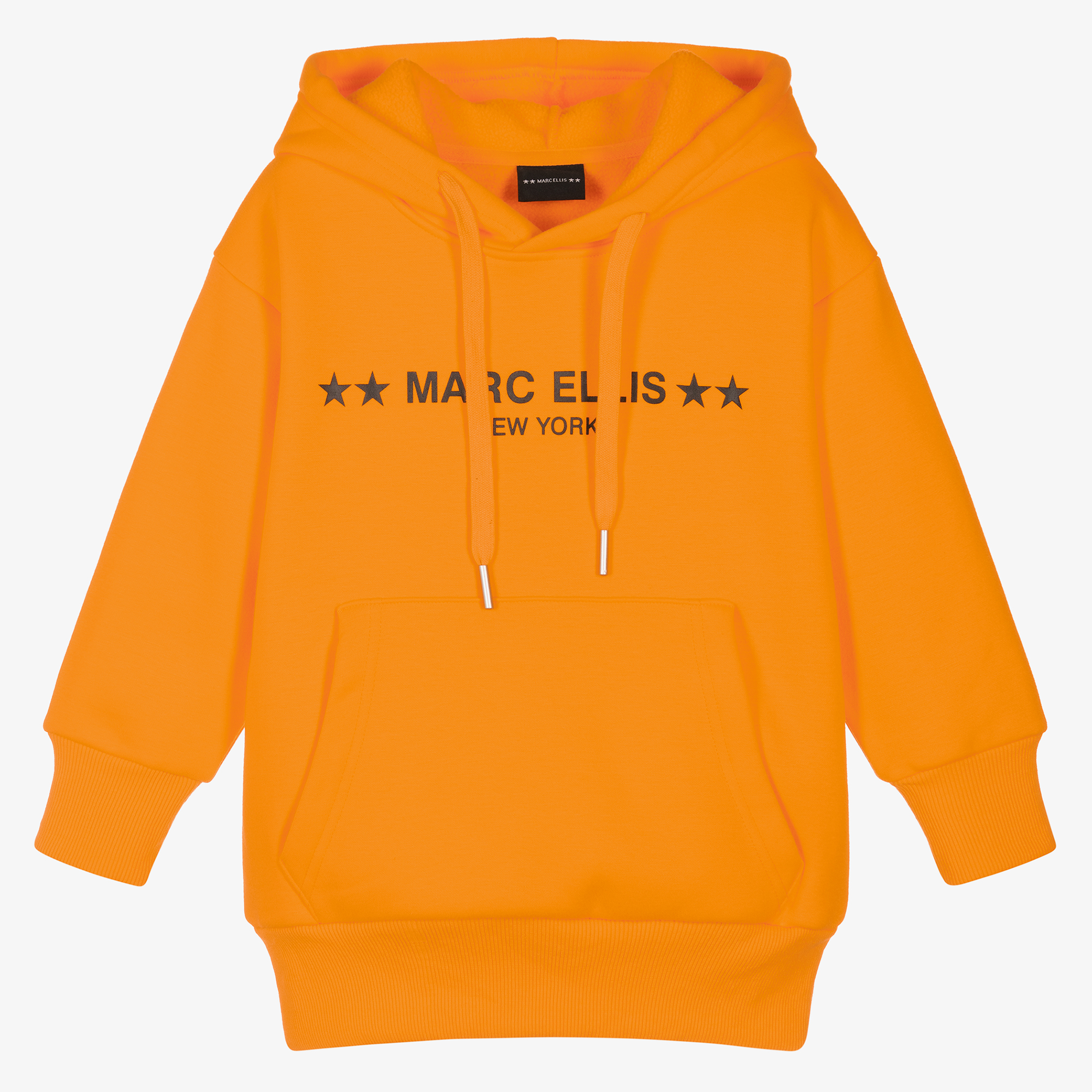 Marc Ellis Girls Orange Logo Hoodie