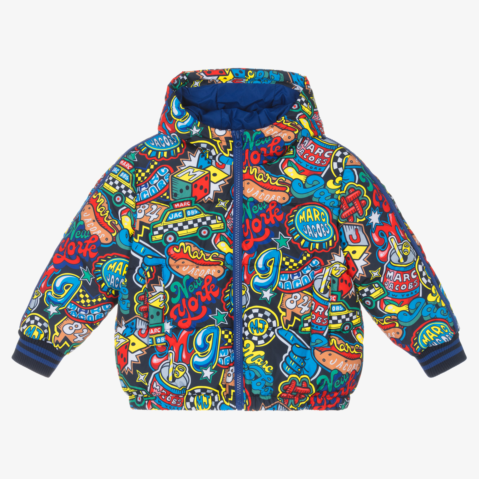 MARC JACOBS Boys Colourful Patches Puffer Jacket