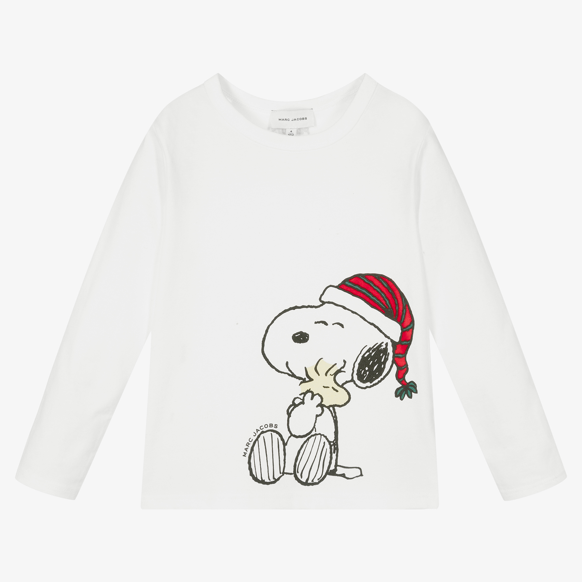 MARC JACOBS Girls White Cotton Snoopy Top