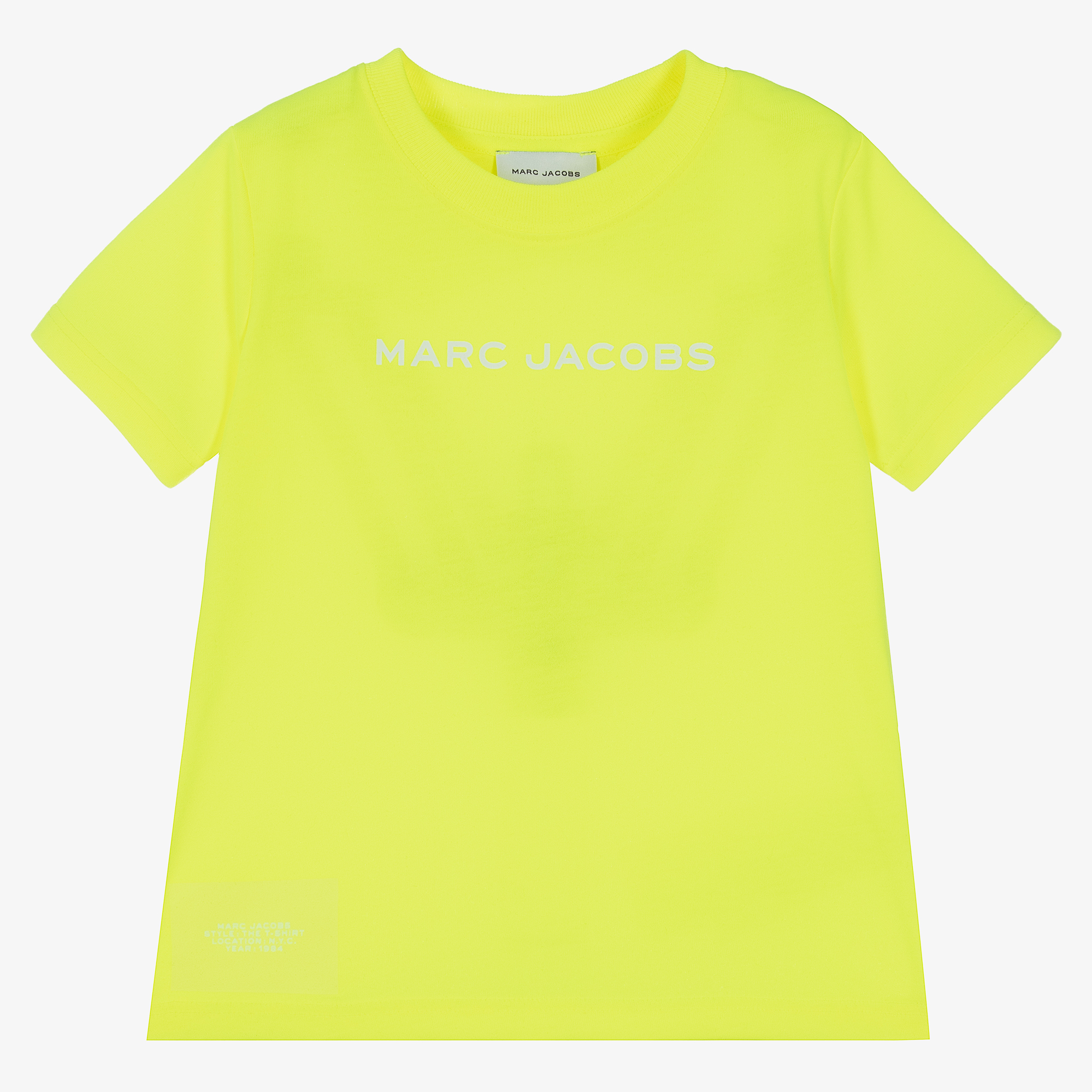 MARC JACOBS - Neon Yellow Jersey Logo T-Shirt
