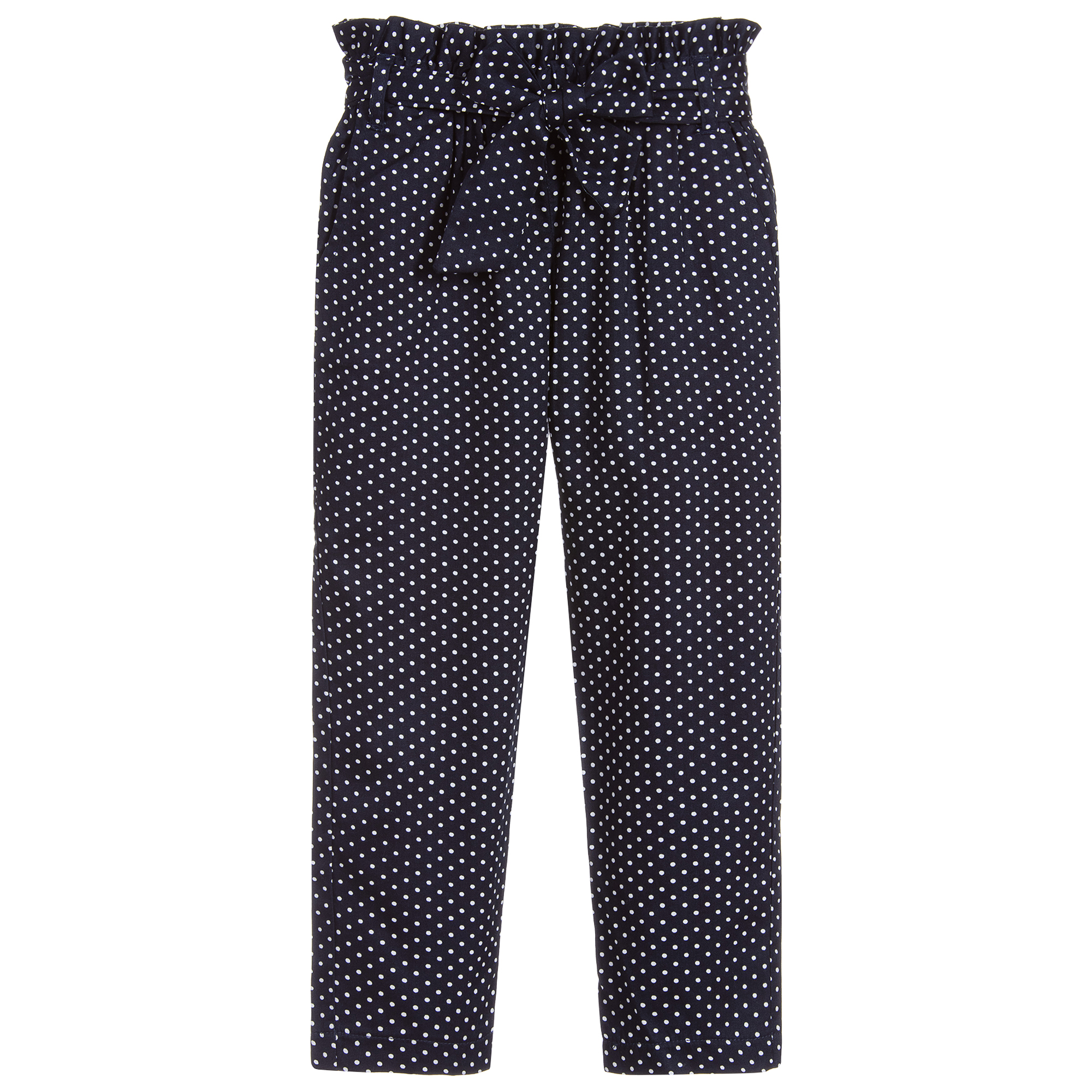 black and white polka dot trousers