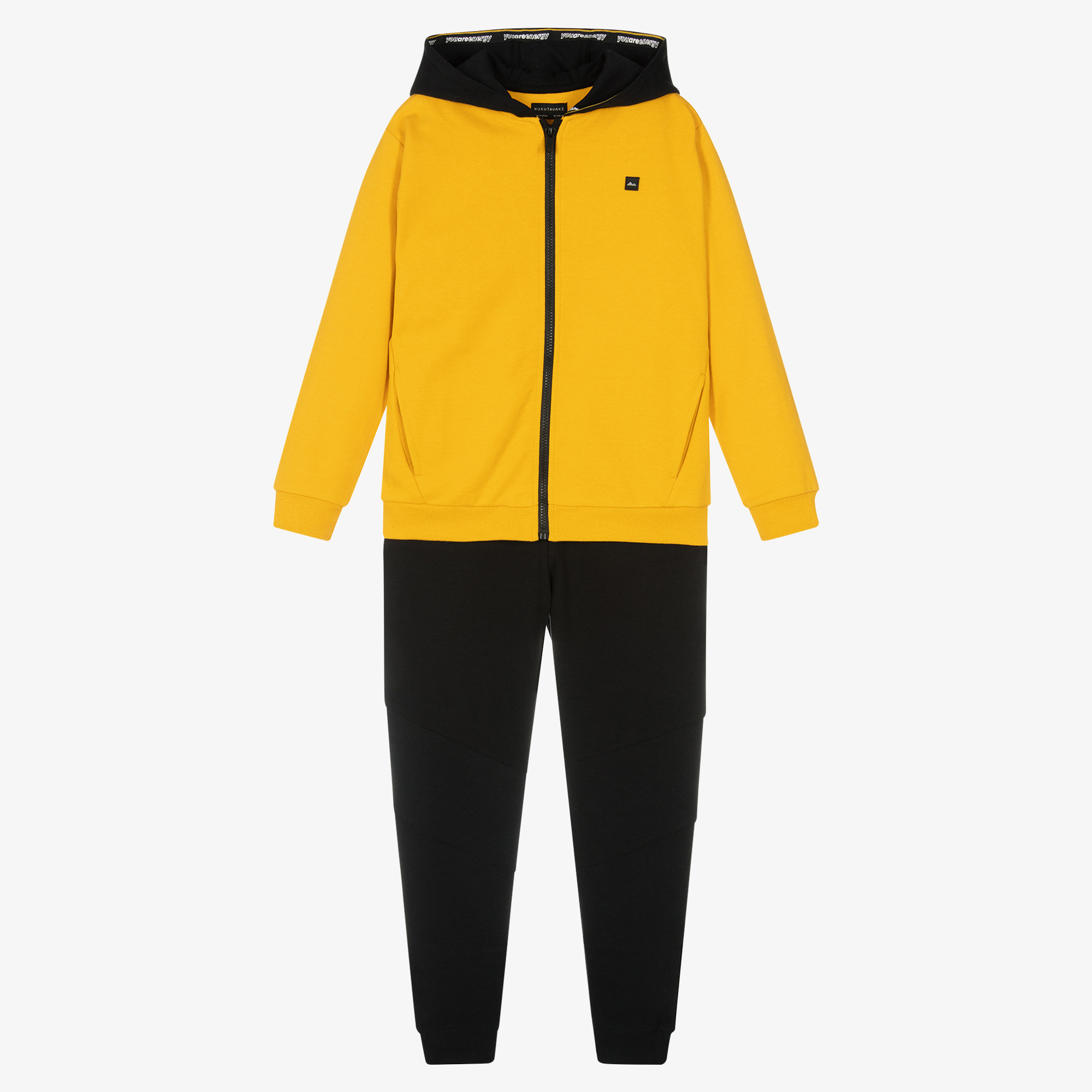 Black and yellow tracksuit hotsell