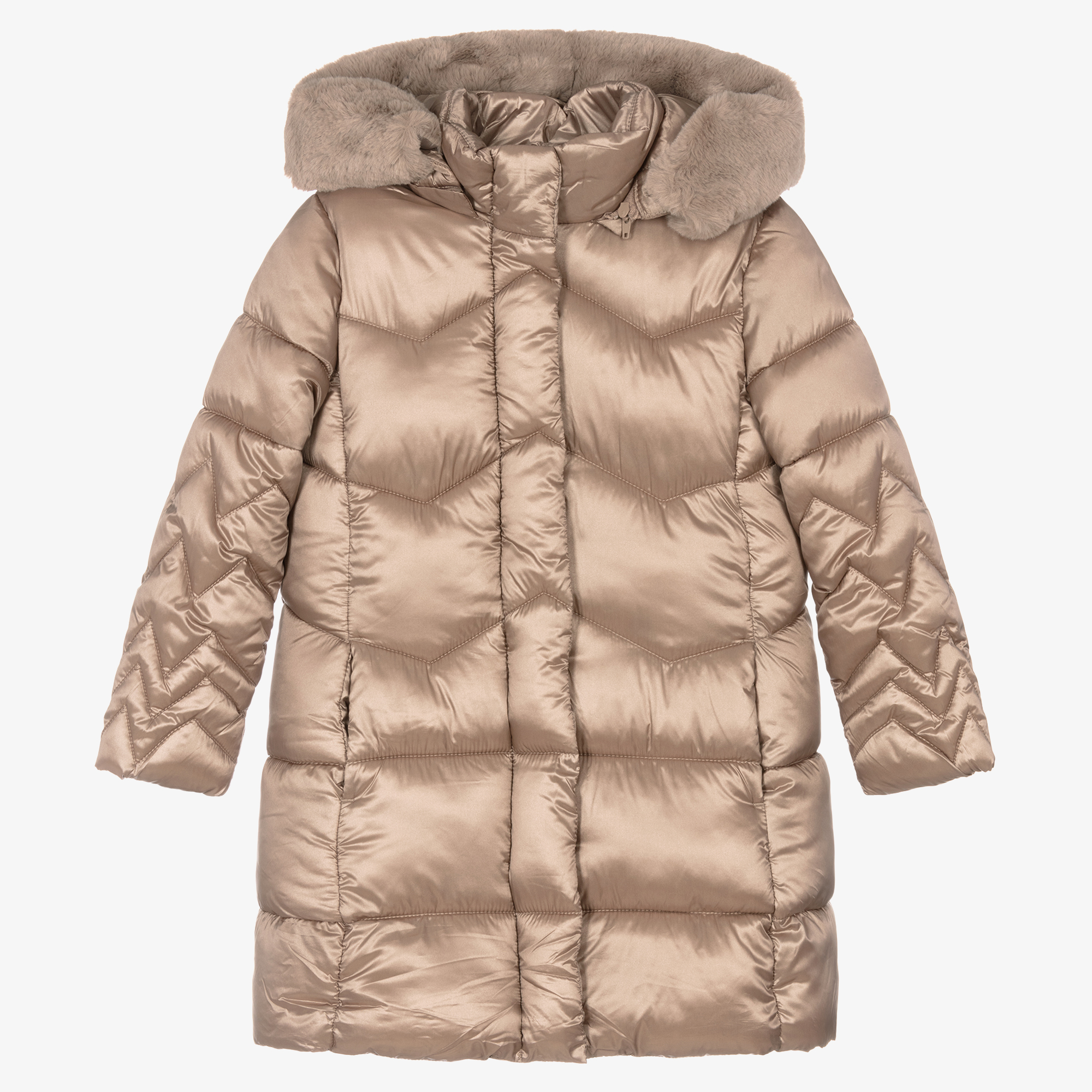 Girls long sales puffer coat