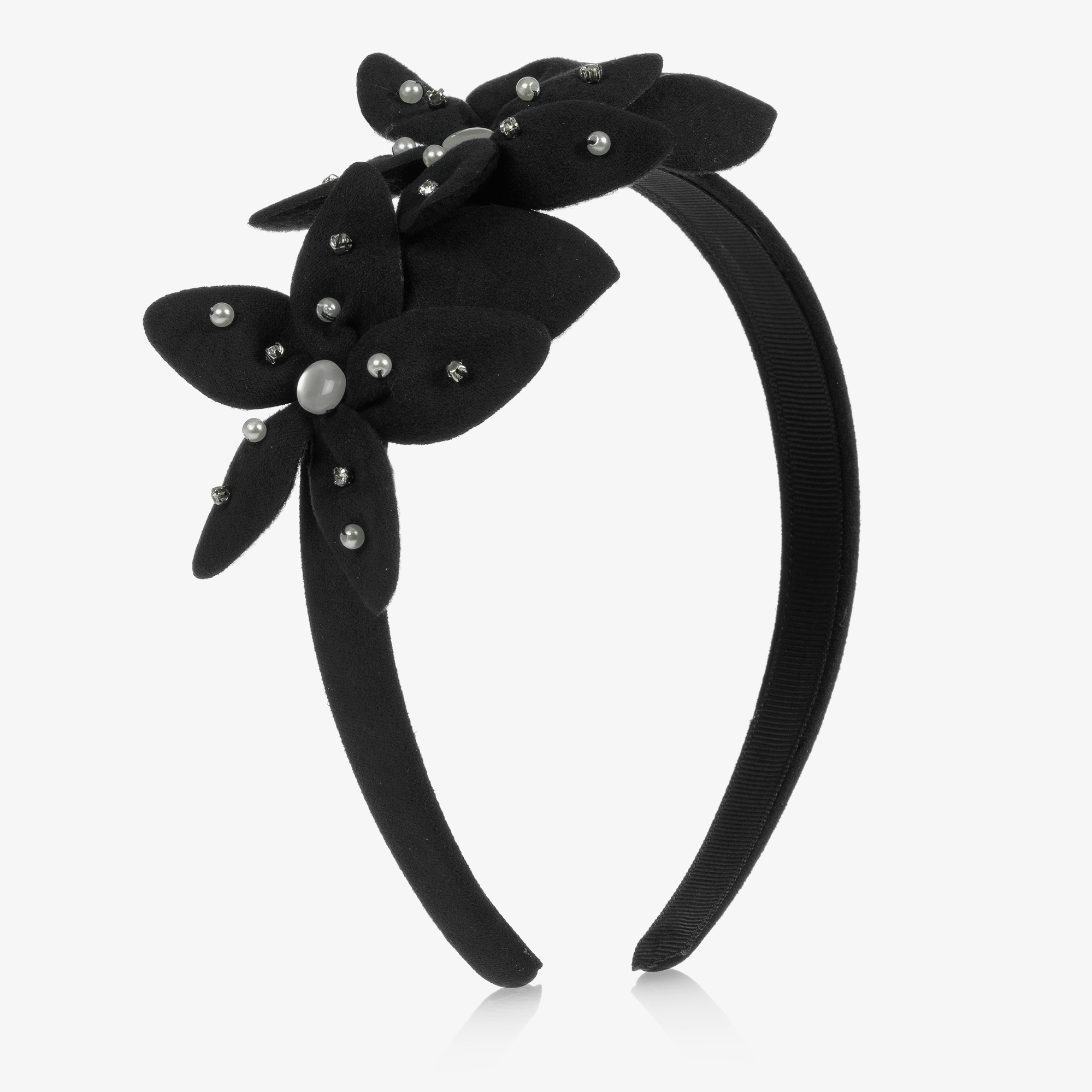 Black flower on sale hair band