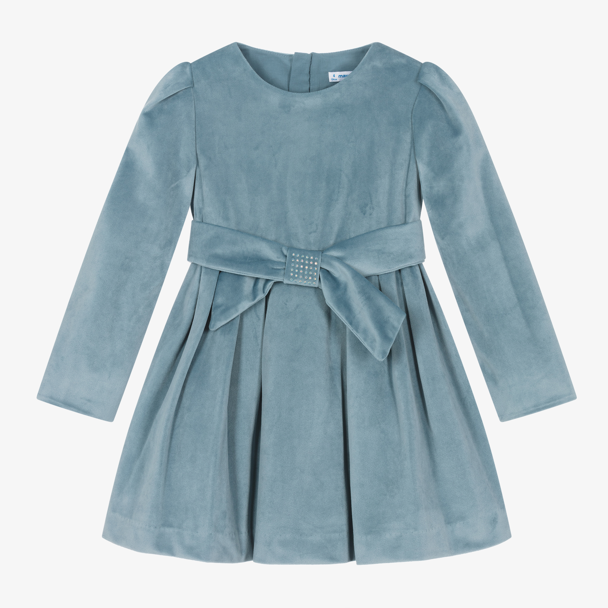 Mayoral Girls Blue Velvet Dress