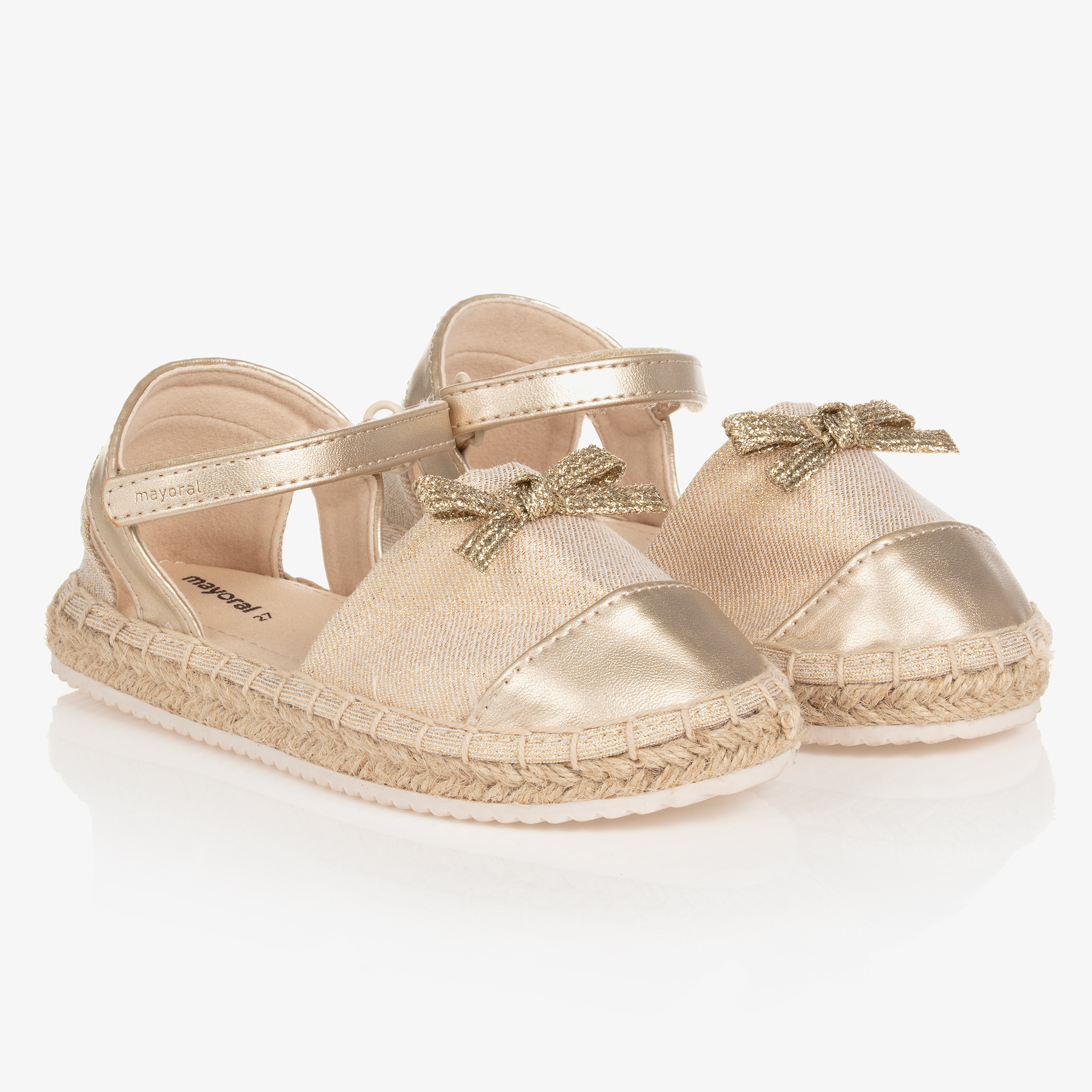 Ladies best sale gold espadrilles