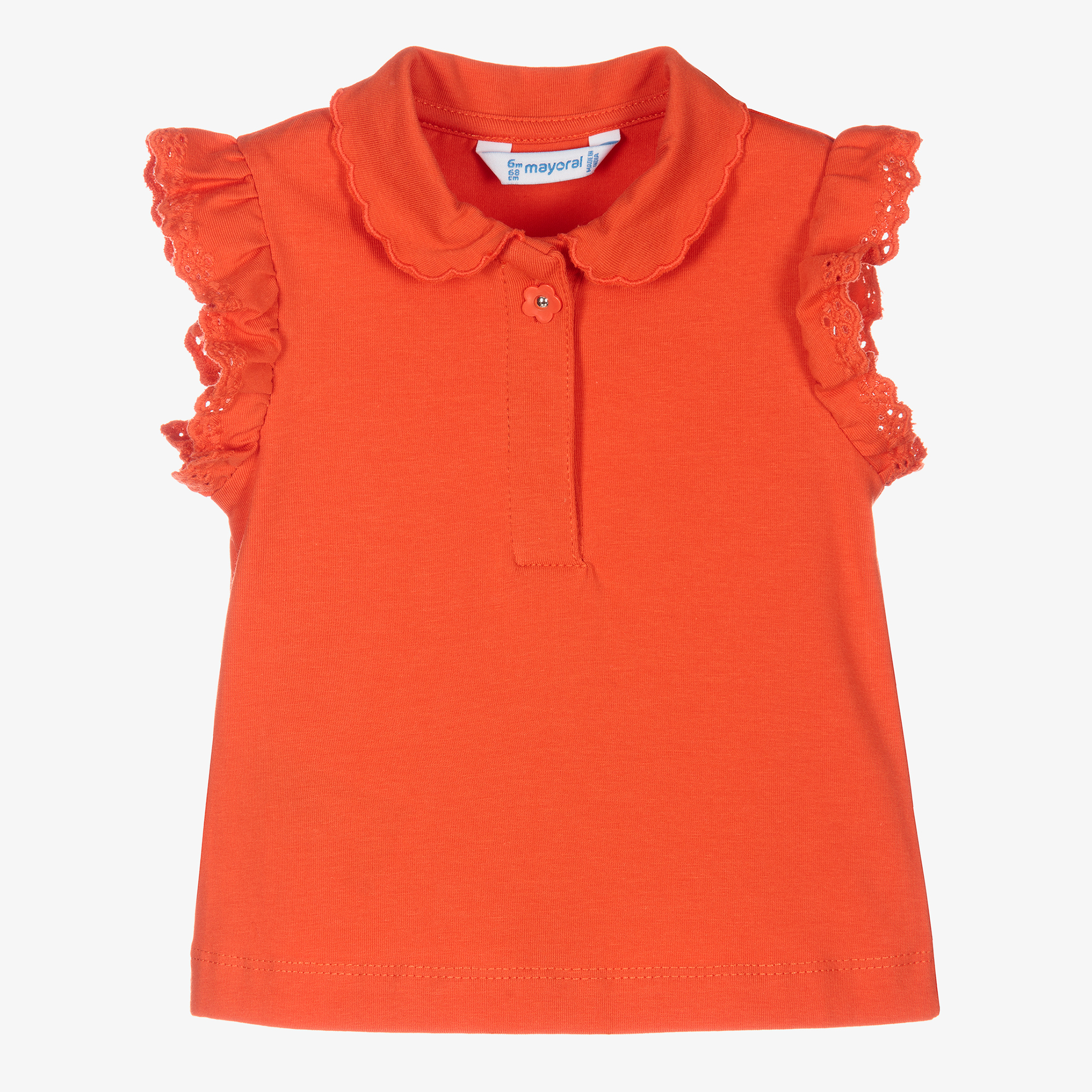 Orange polo 2024 shirt girl