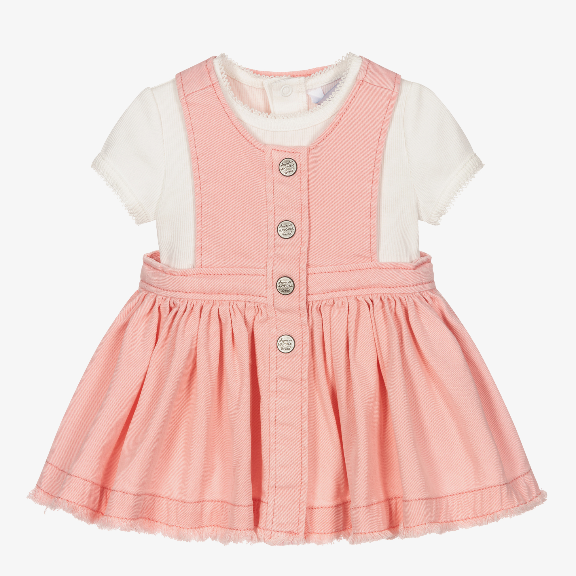 Baby pink denim store dress