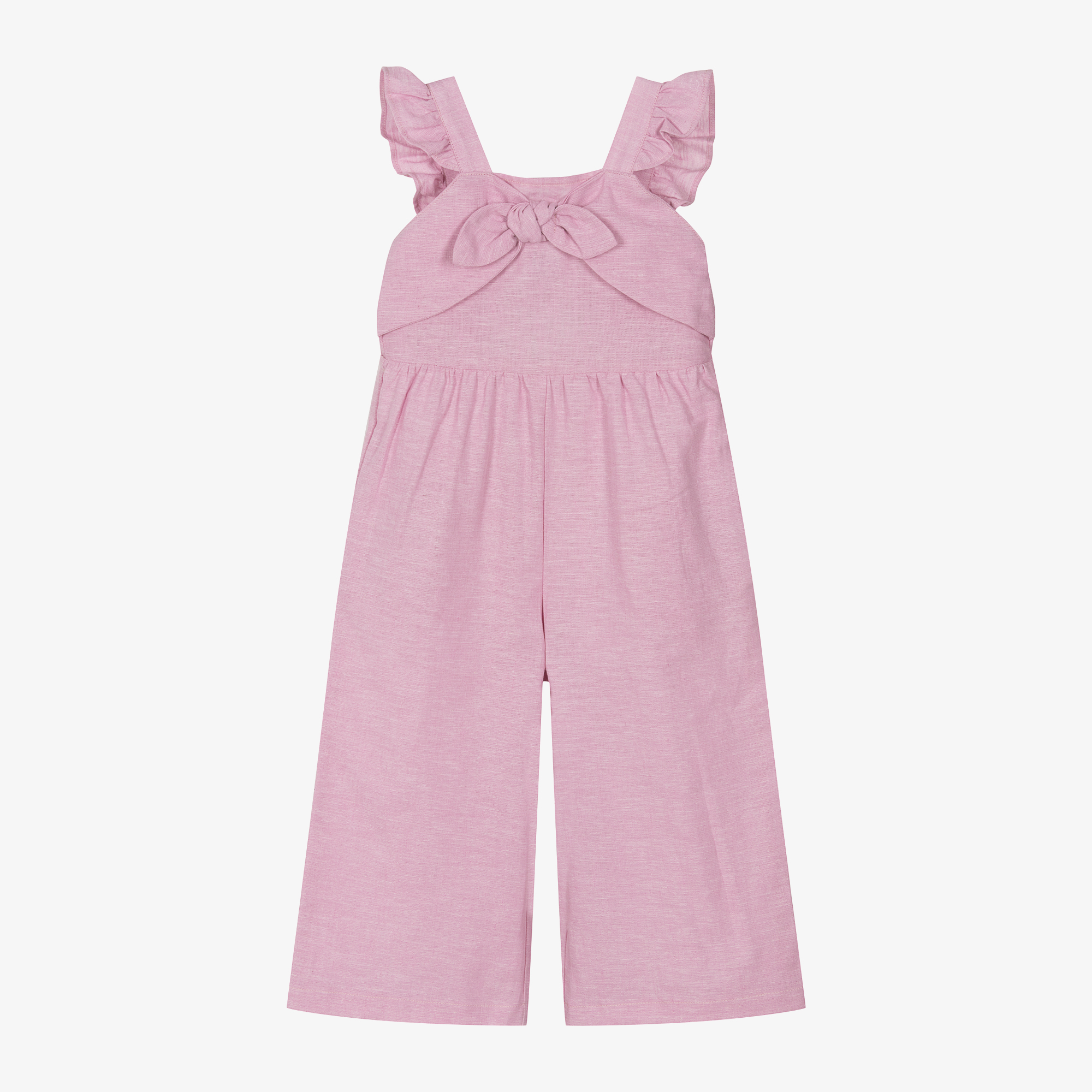 Pink linen jumpsuit online