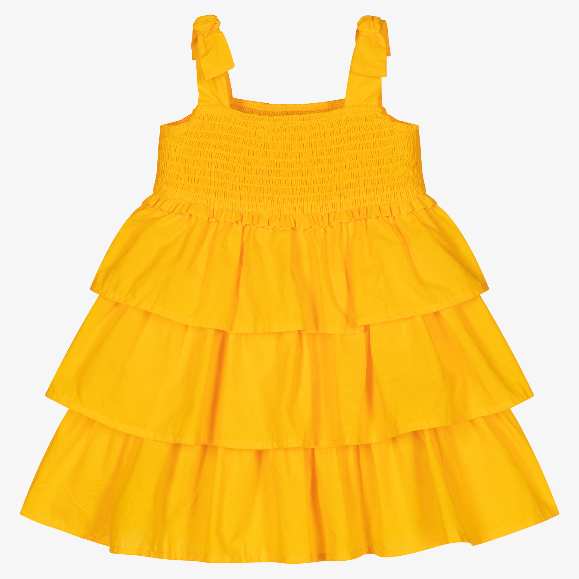 Mayoral - Yellow Cotton Jersey Dress | Childrensalon Outlet