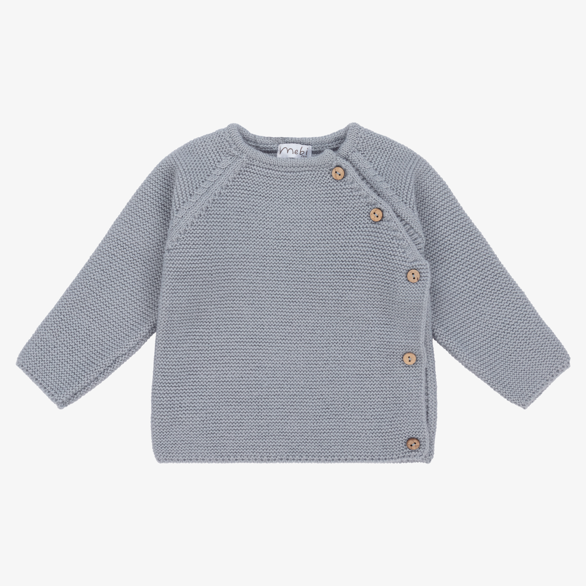 Mebi Baby Boys Blue Knitted Jumper