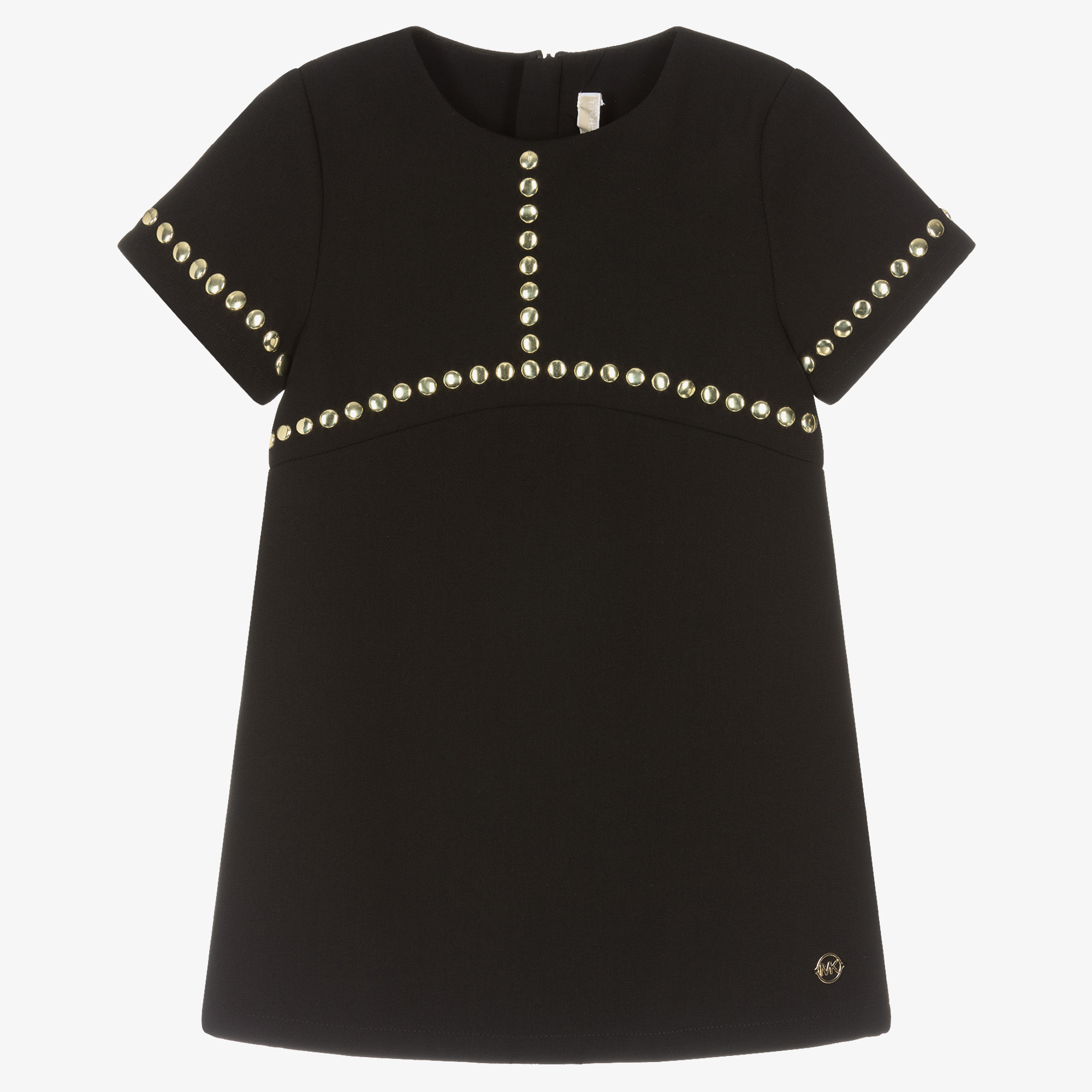 Michael Kors Kids Girls Black Gold Studded Dress Childrensalon Outlet