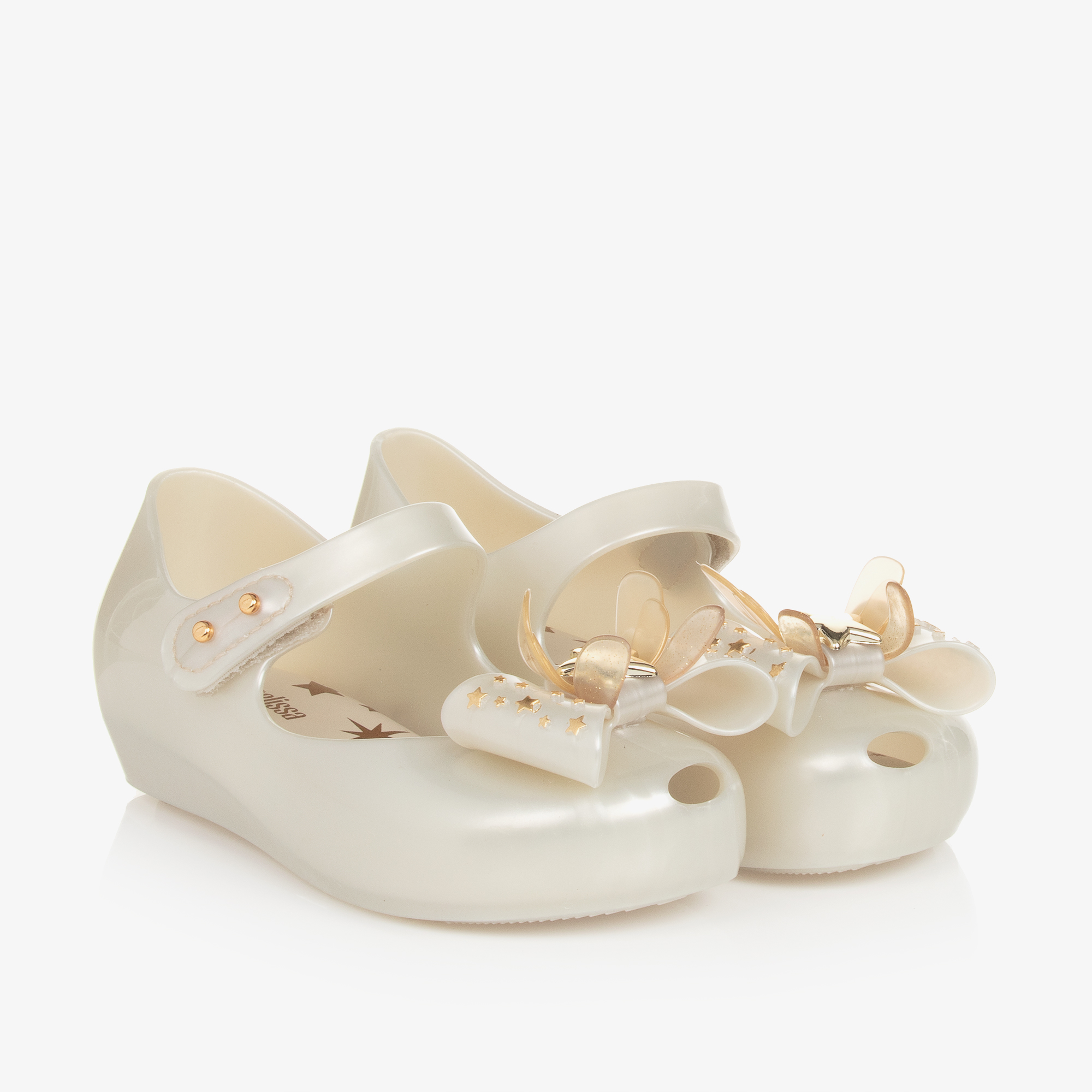 Mini Melissa Girls Ivory Jelly Pumps