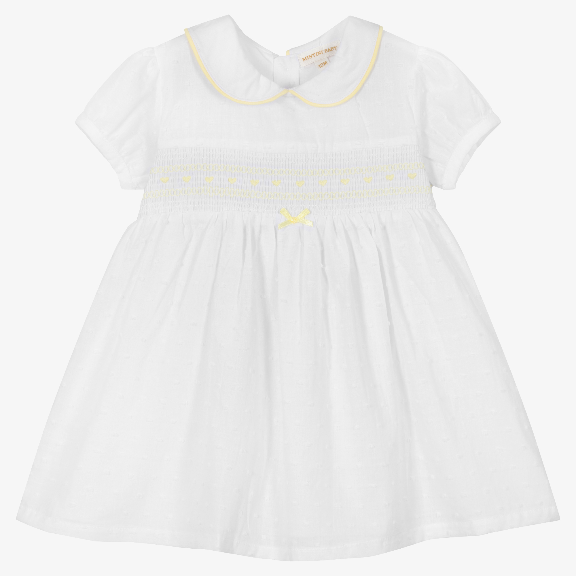 Girls white best sale smock dress