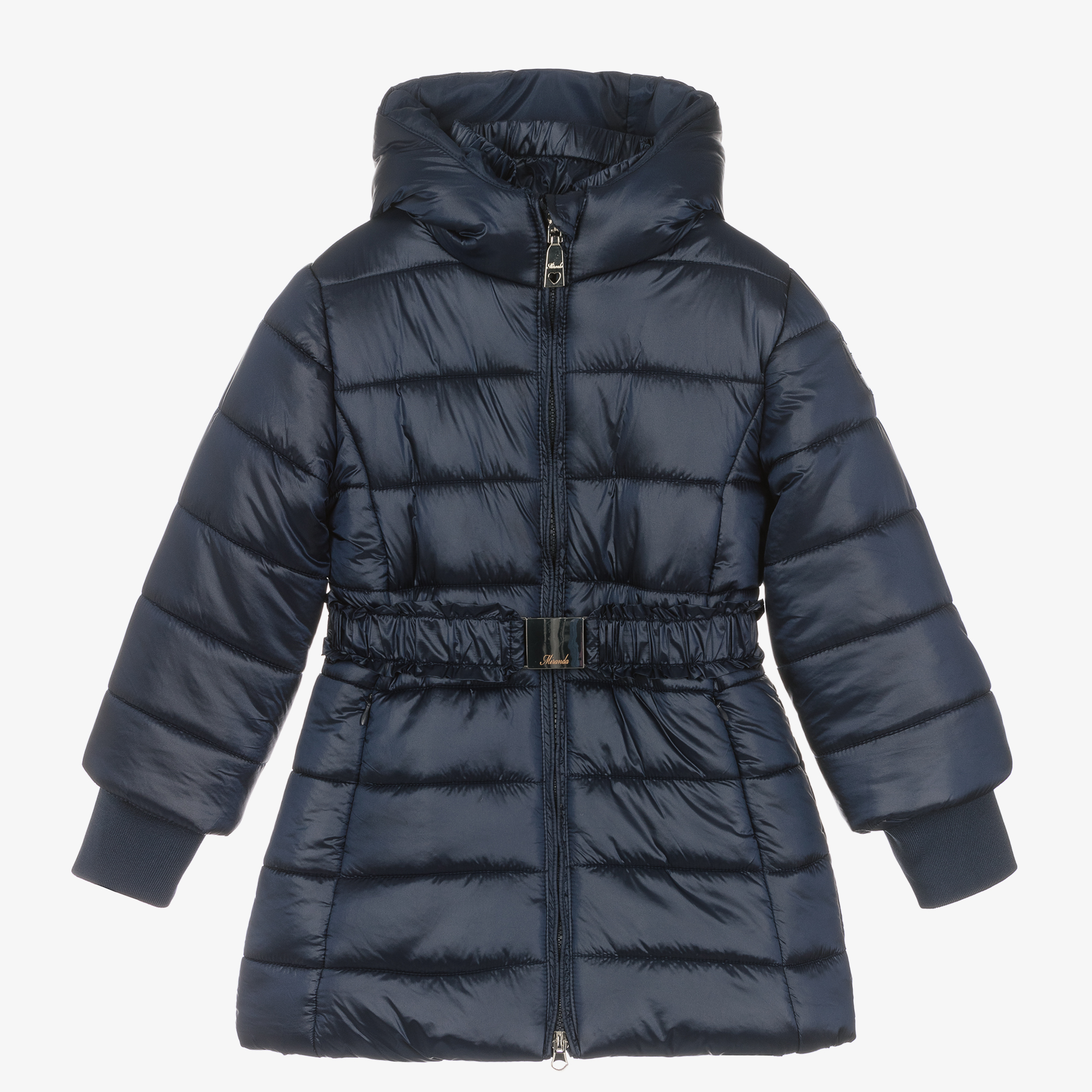 Girls navy cheap puffa coat