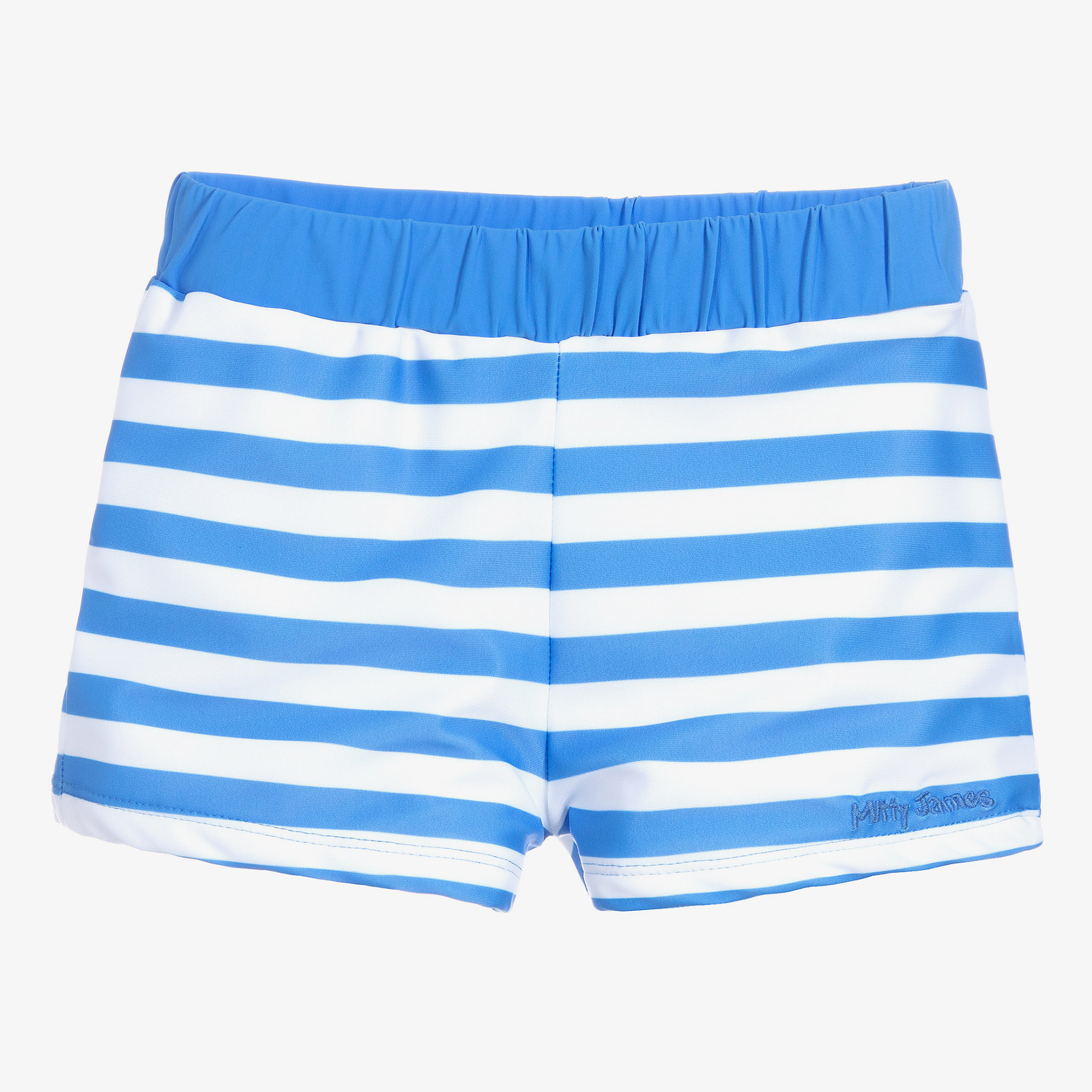 Mitty James Boys Stripe Red Swim Shorts