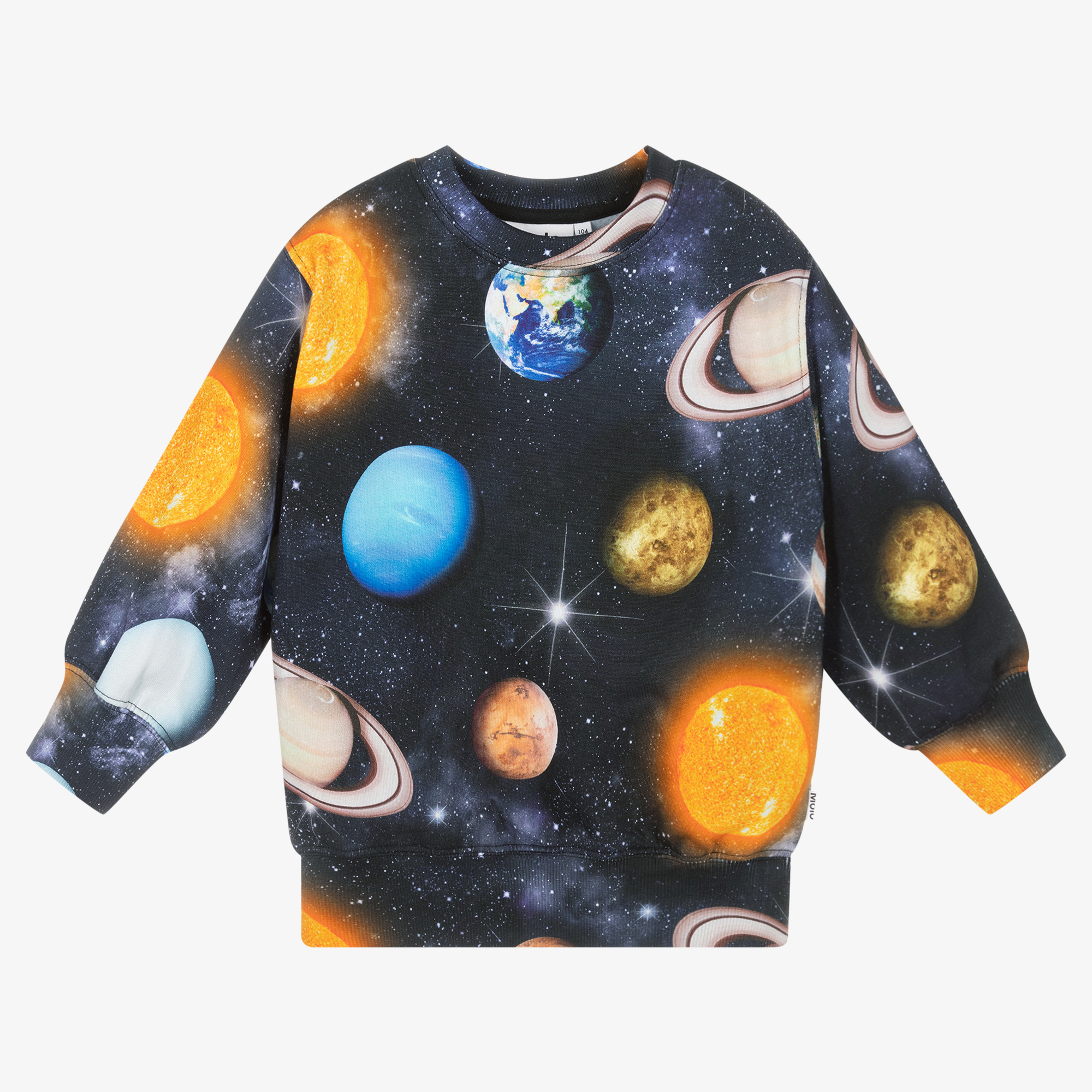 Molo Navy Blue Planets Sweatshirt Childrensalon Outlet