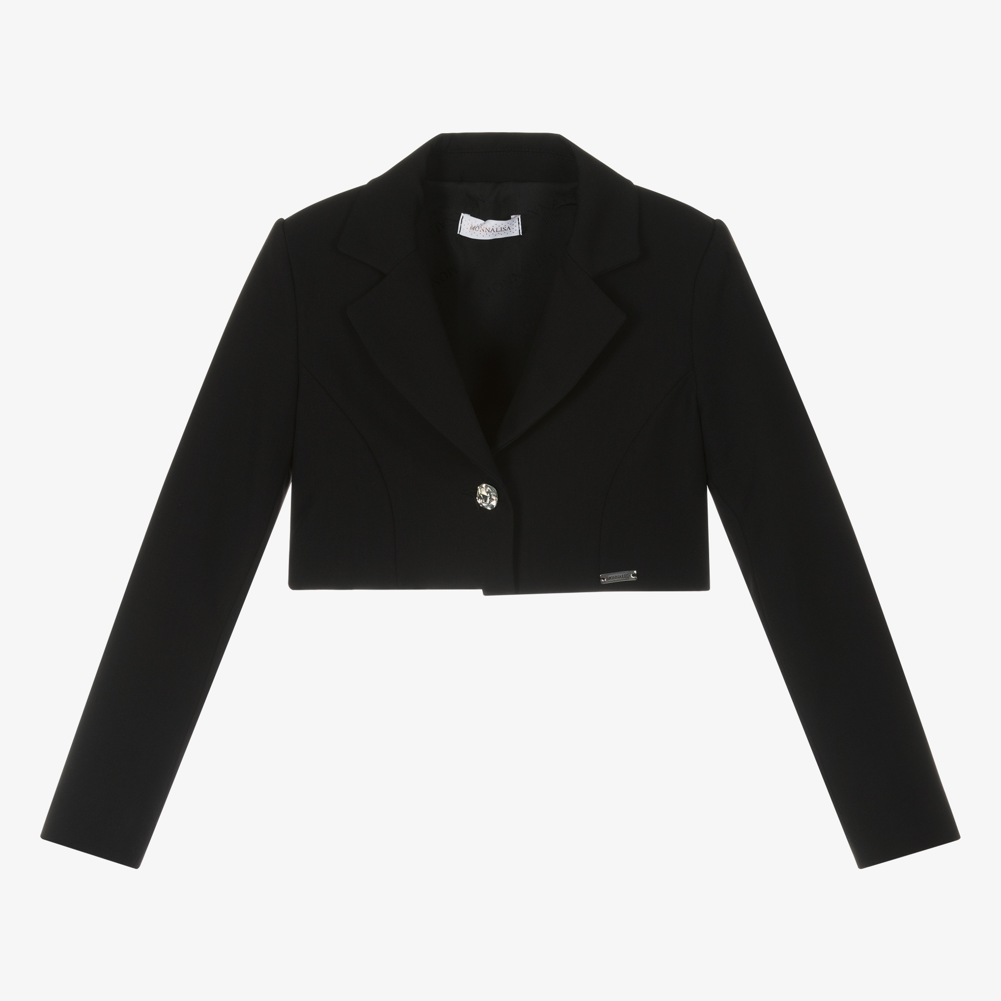 Monnalisa Girls Black Cropped Blazer Childrensalon Outlet