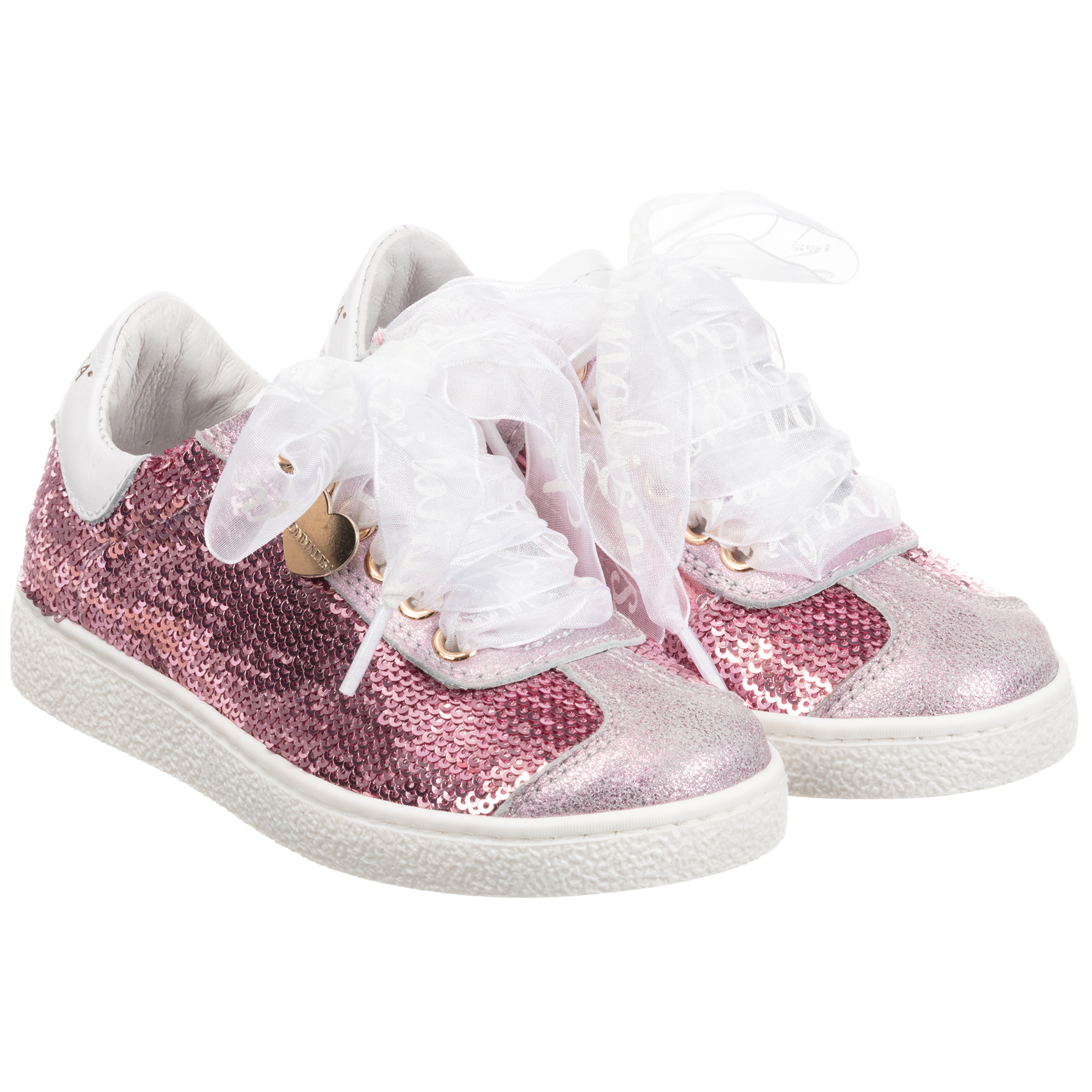 girls pink sequin shoes