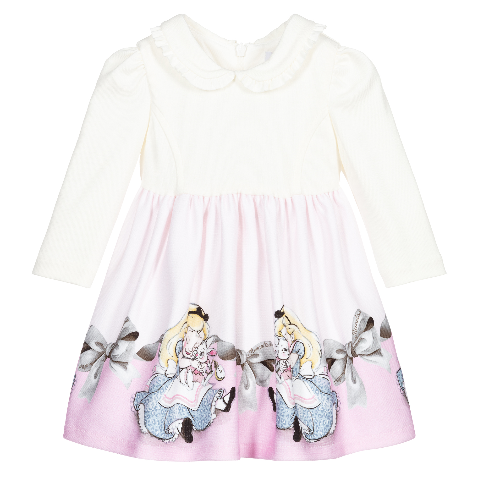 Verloren hart baas Luxe Monnalisa - Ivory & Pink Disney Dress | Childrensalon Outlet