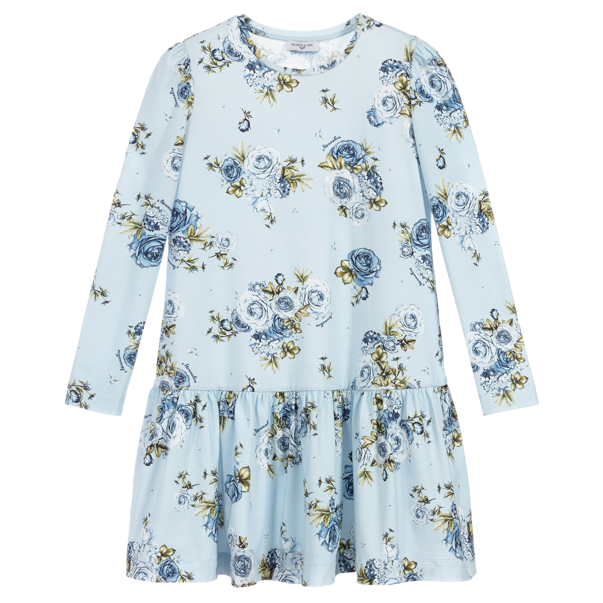 navy and cream floral dress