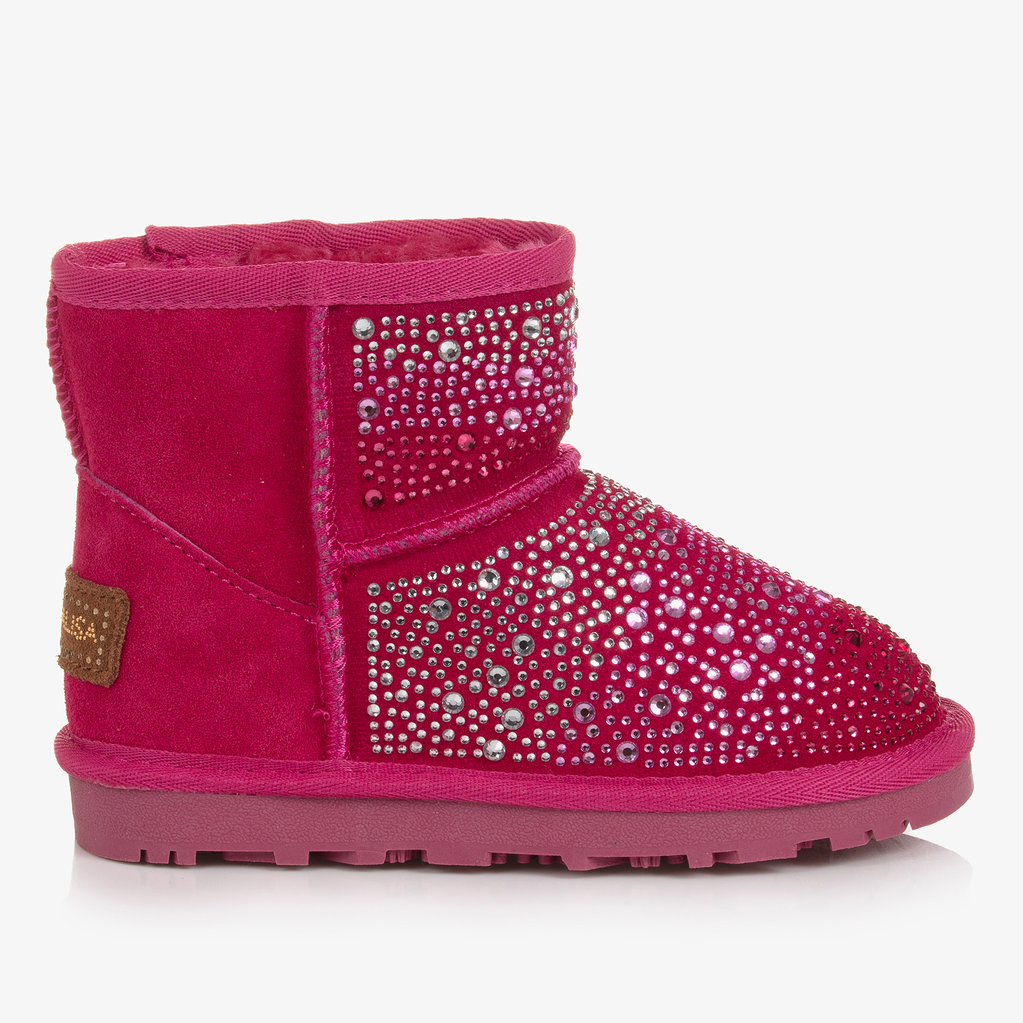 Girls pink hot sale suede boots