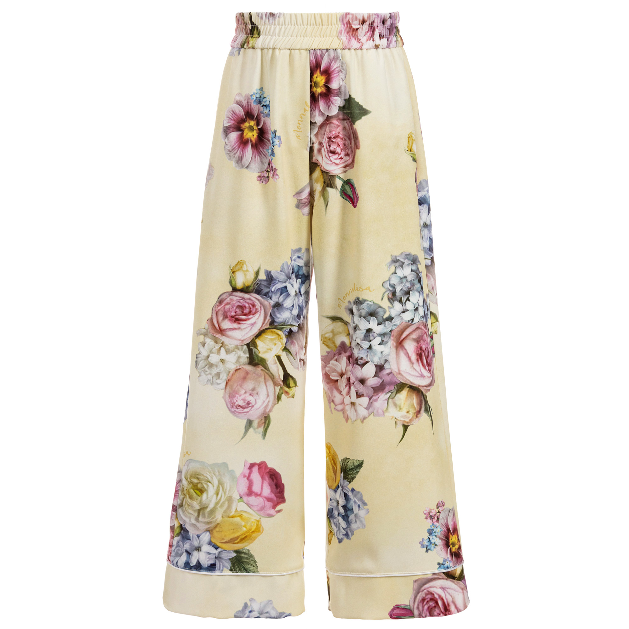 Yellow best sale floral trousers