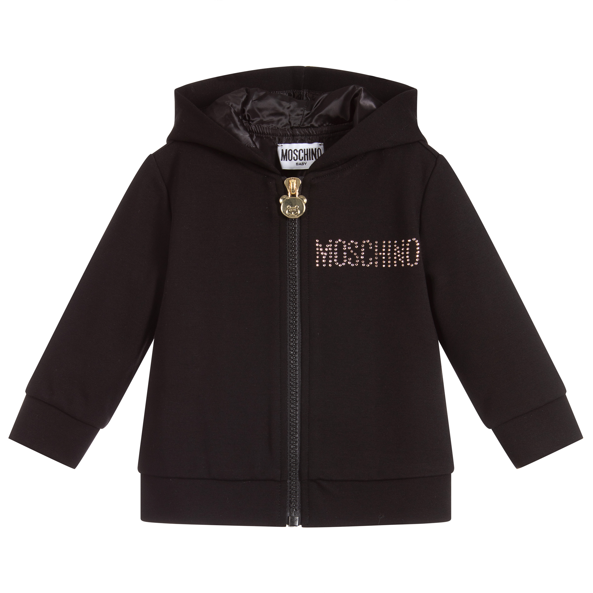 moschino zip up hoodie