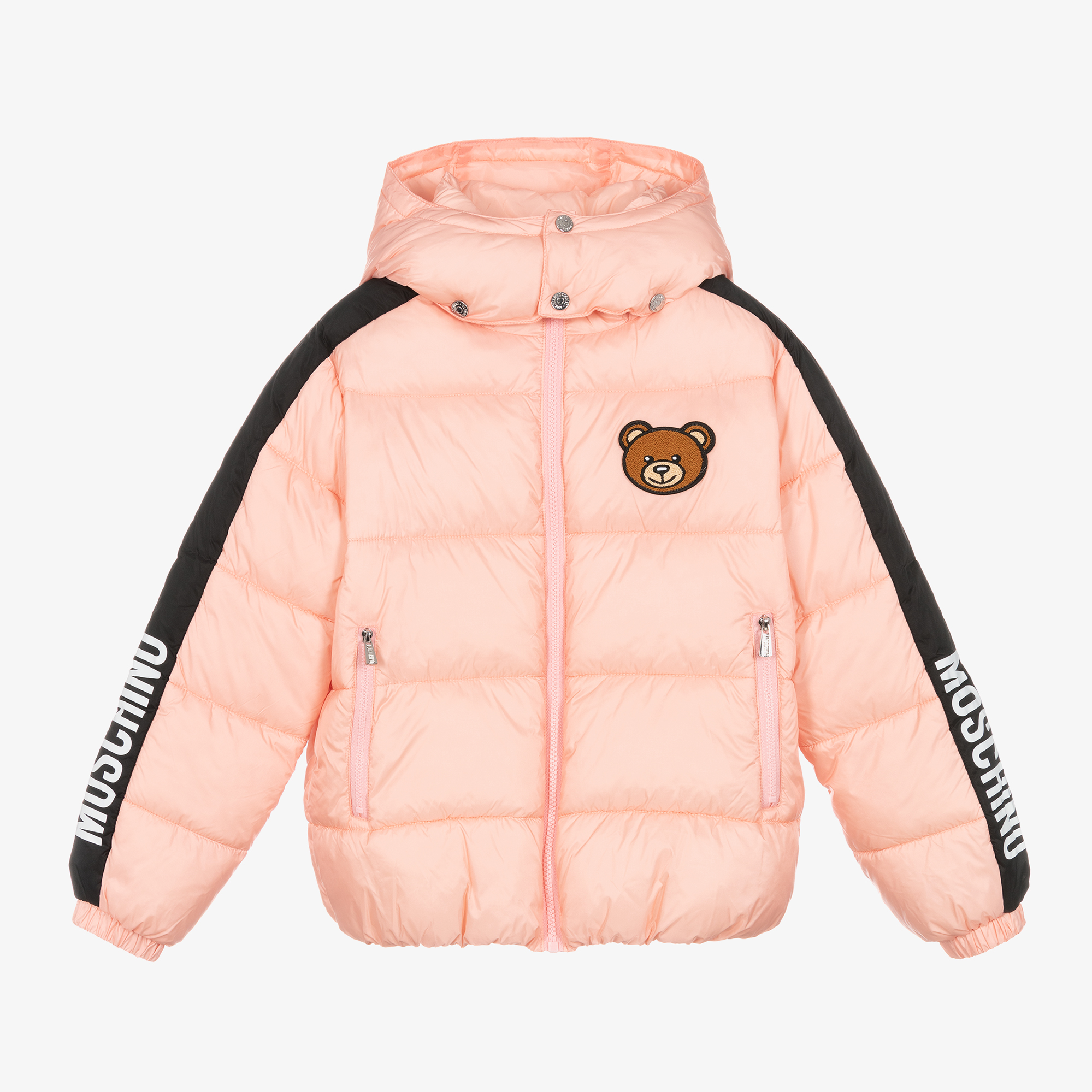 Moschino Kids Girls Pink Bolero Jacket with Rubble Detail