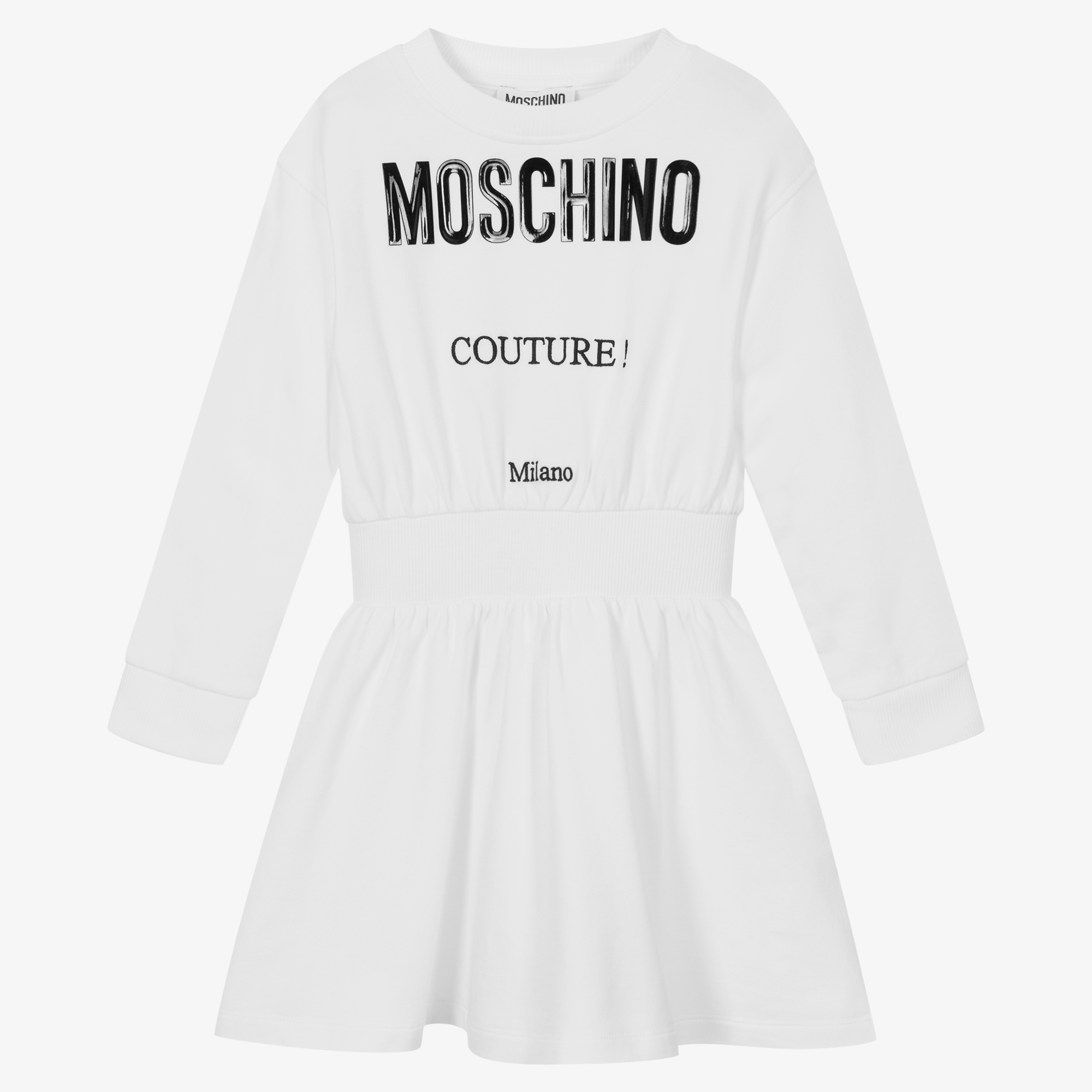 Moschino black best sale and white dress