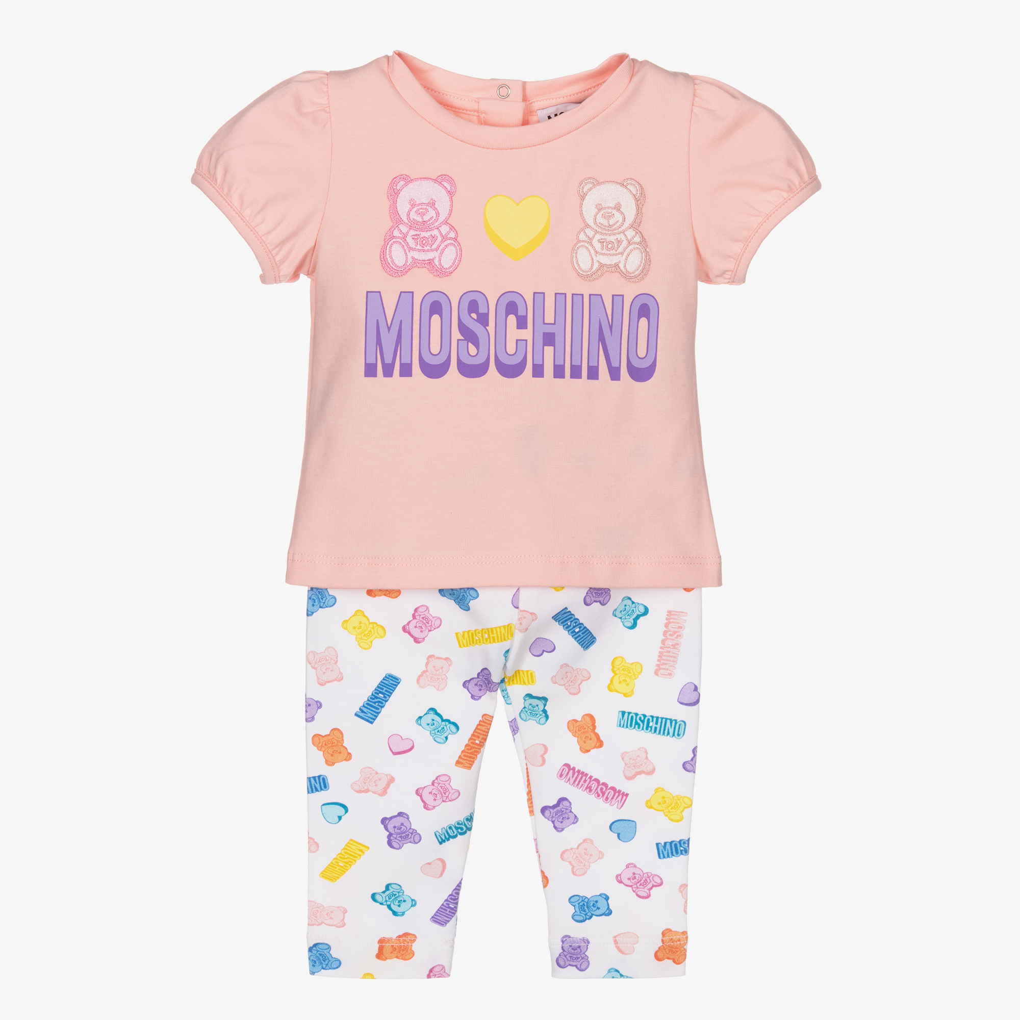 Moschino Pink All Over Leggings Moschino